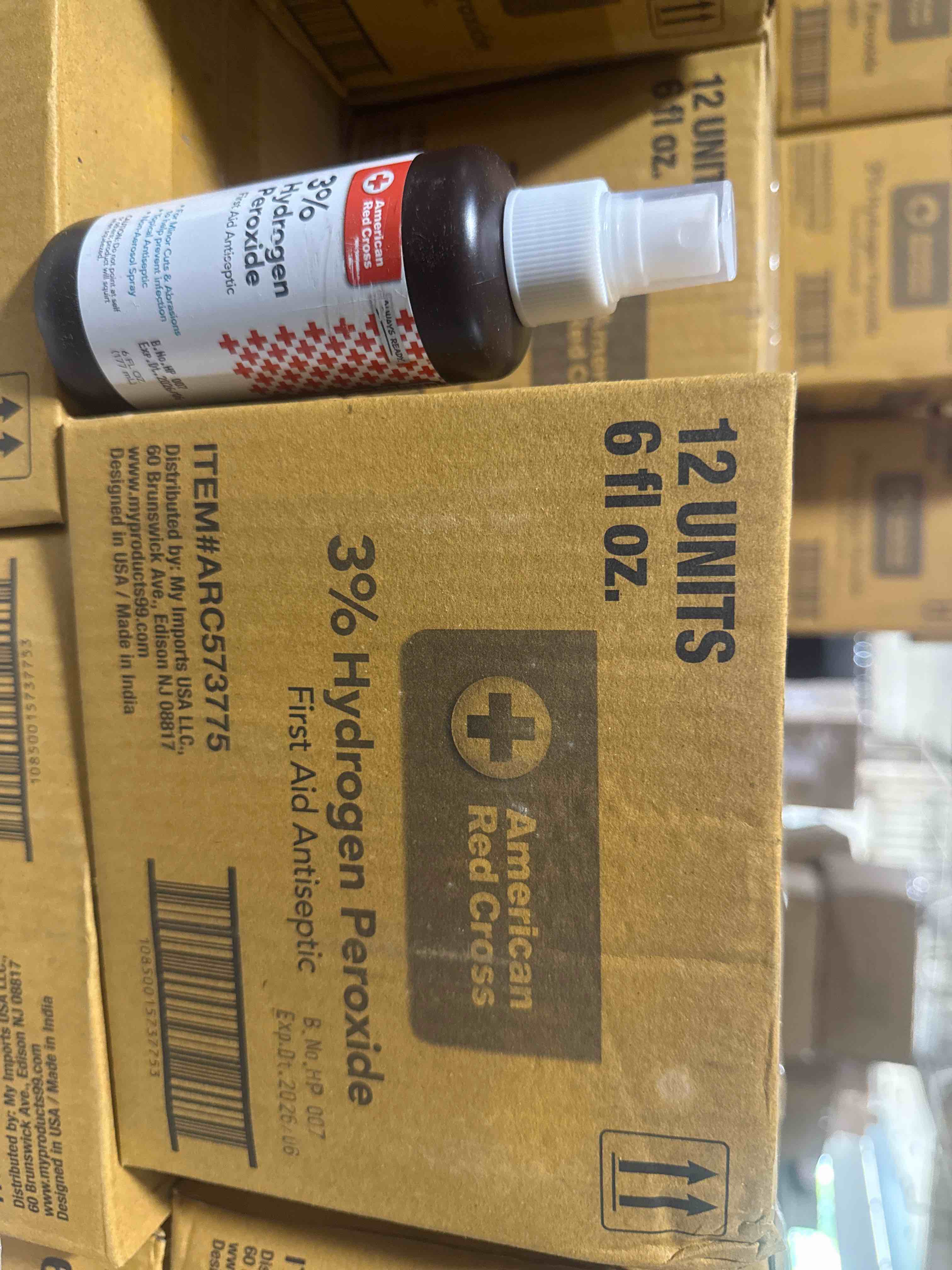 Condition photo showing New/Like New for (case of 12) 3% hydrogen peroxide antiseptic 6oz exp 06/2026