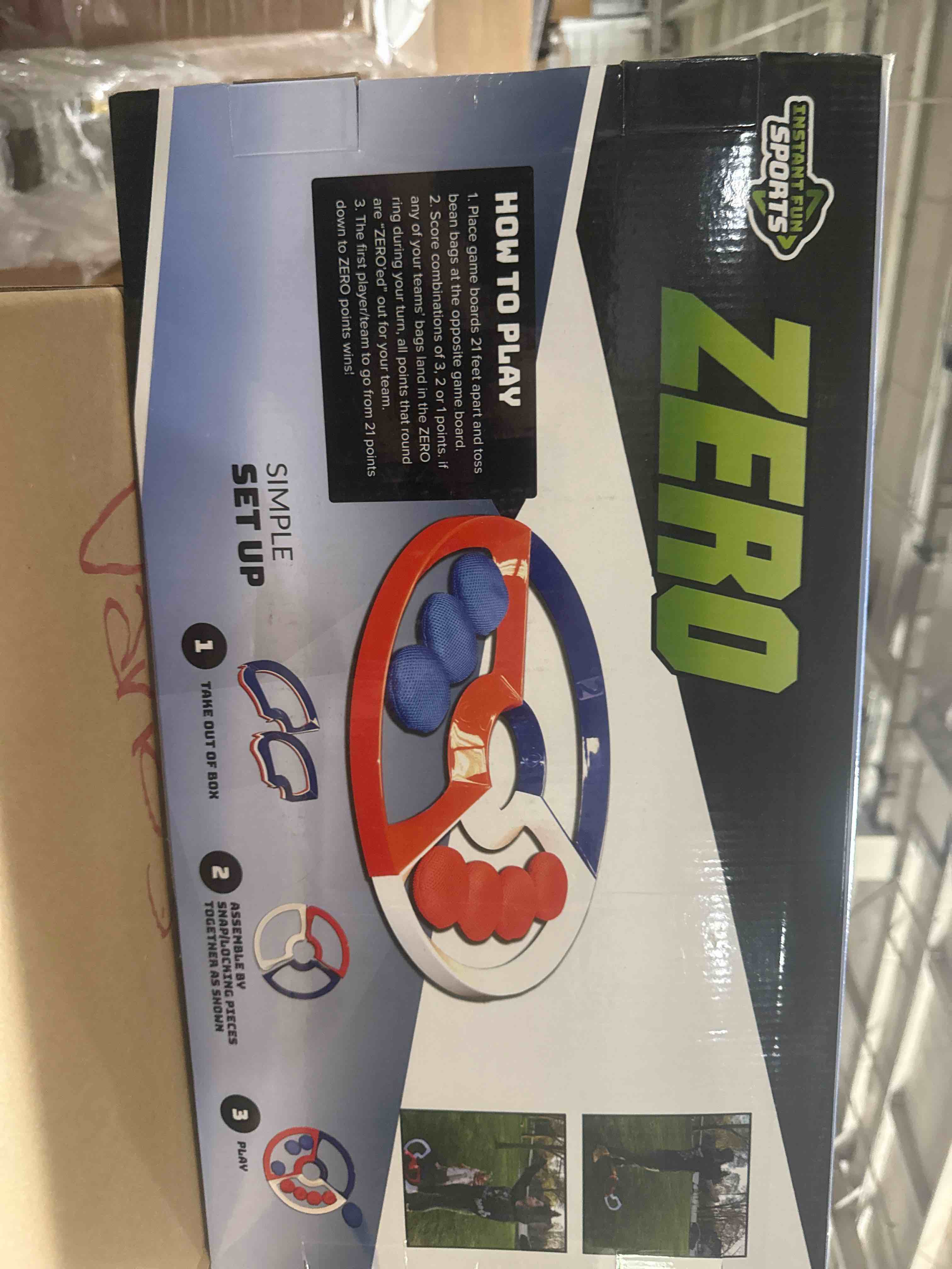 Condition photo showing New/Like New for zero bean bag toss game