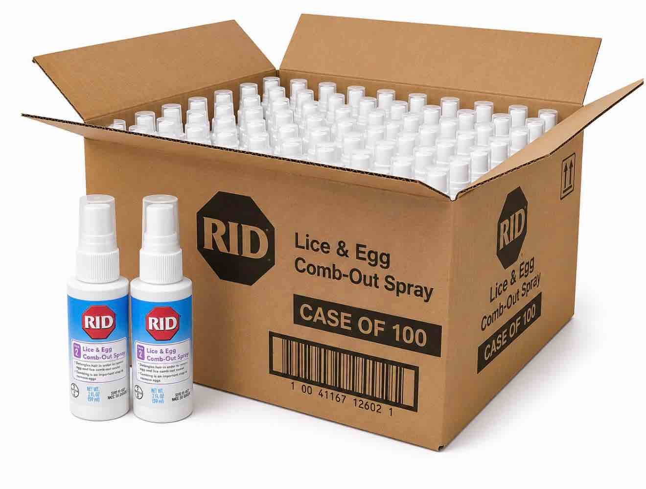 (case of 100)  rid step 2 lice & egg comb out spray 2oz 