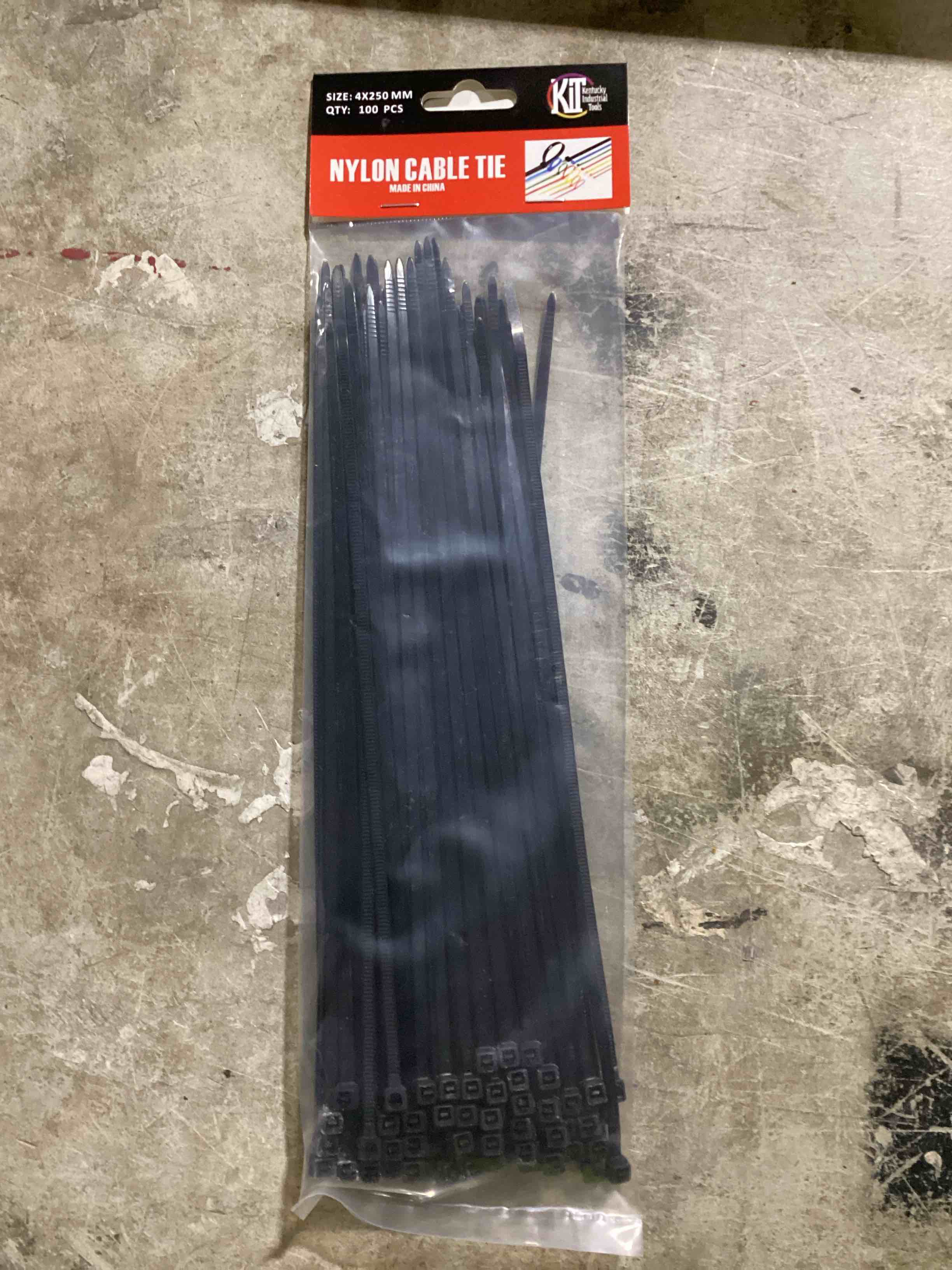 Condition photo showing New/Like New for self-locking plastic nylon cable tie 100 pieces black 3 4 5 * 60/80/100/120/150 cable tie fastening ring (color : black, size : 4x250 100pcs)