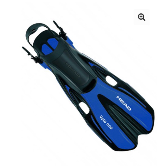mares volo one unisex snorkelling fin open heel - blue, size ml