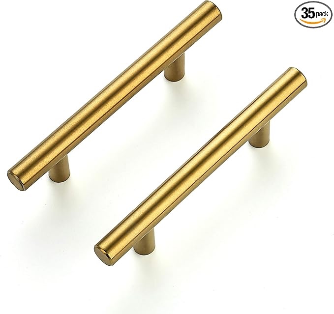 mega handles cabinet pulls / 5 inch / 35 pack / satin brass