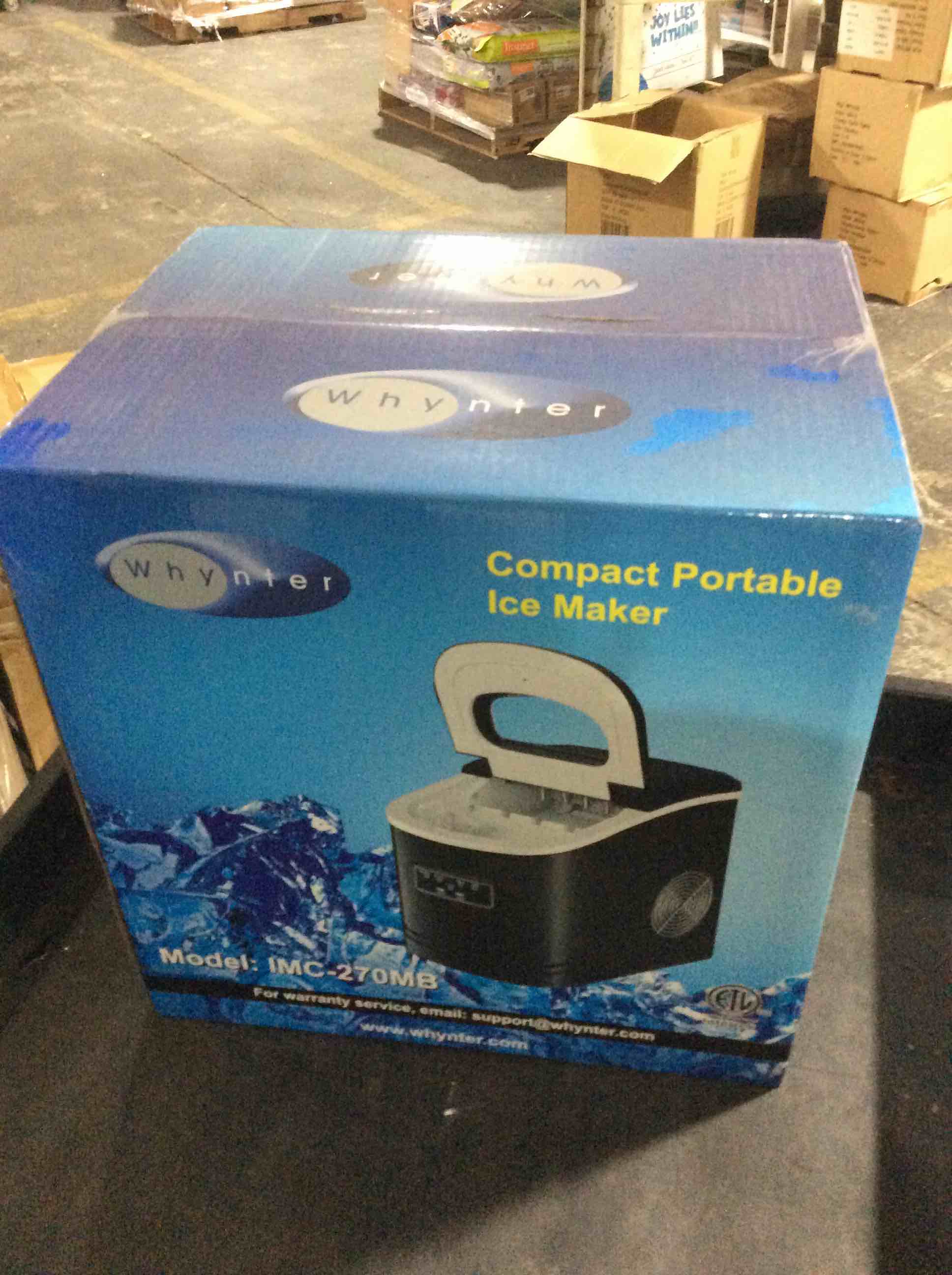 whynter compact portable ice maker 27 lb capacity - black