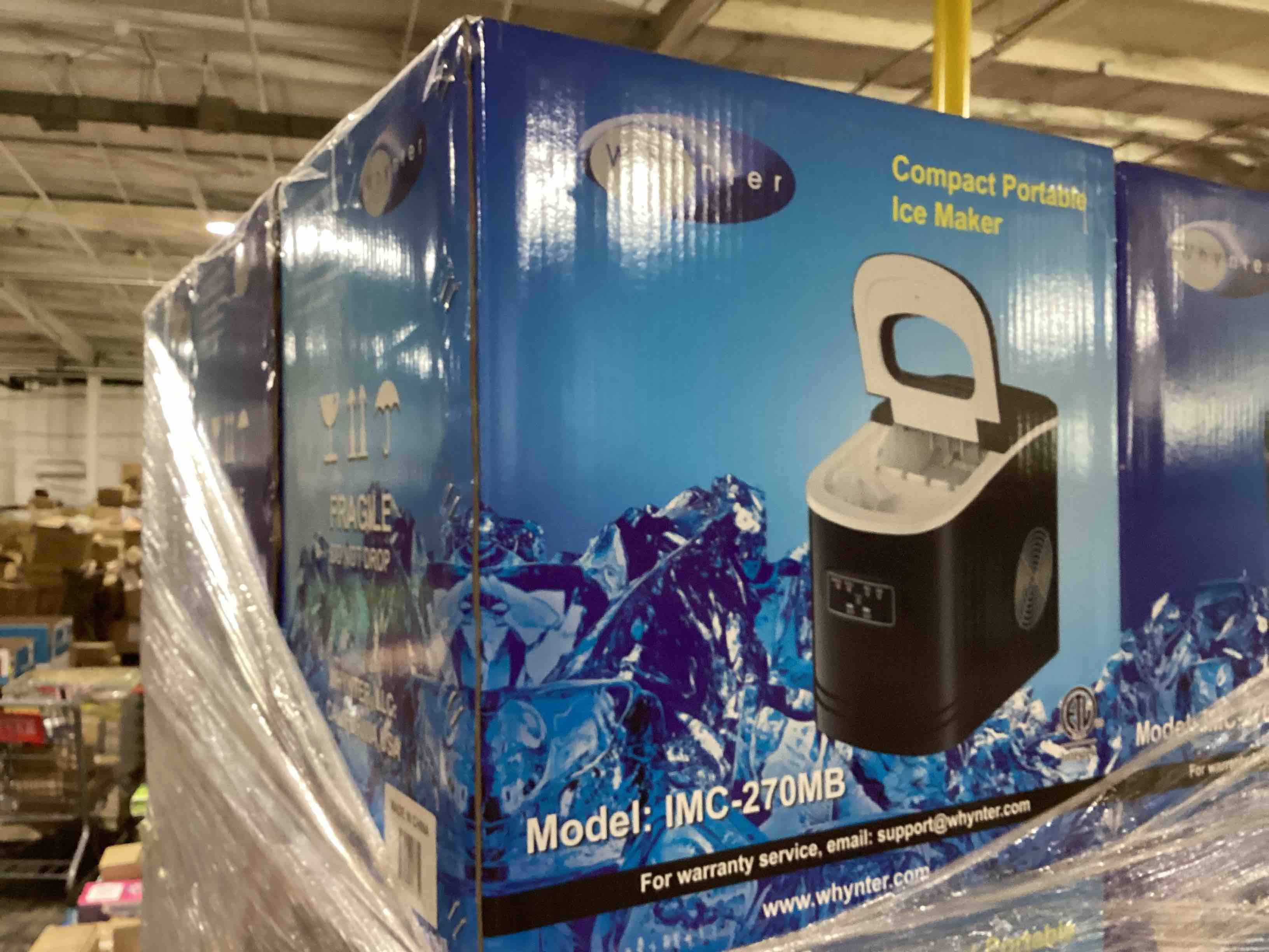 Condition photo showing New/Like New for whynter compact portable ice maker 27 lb capacity - black