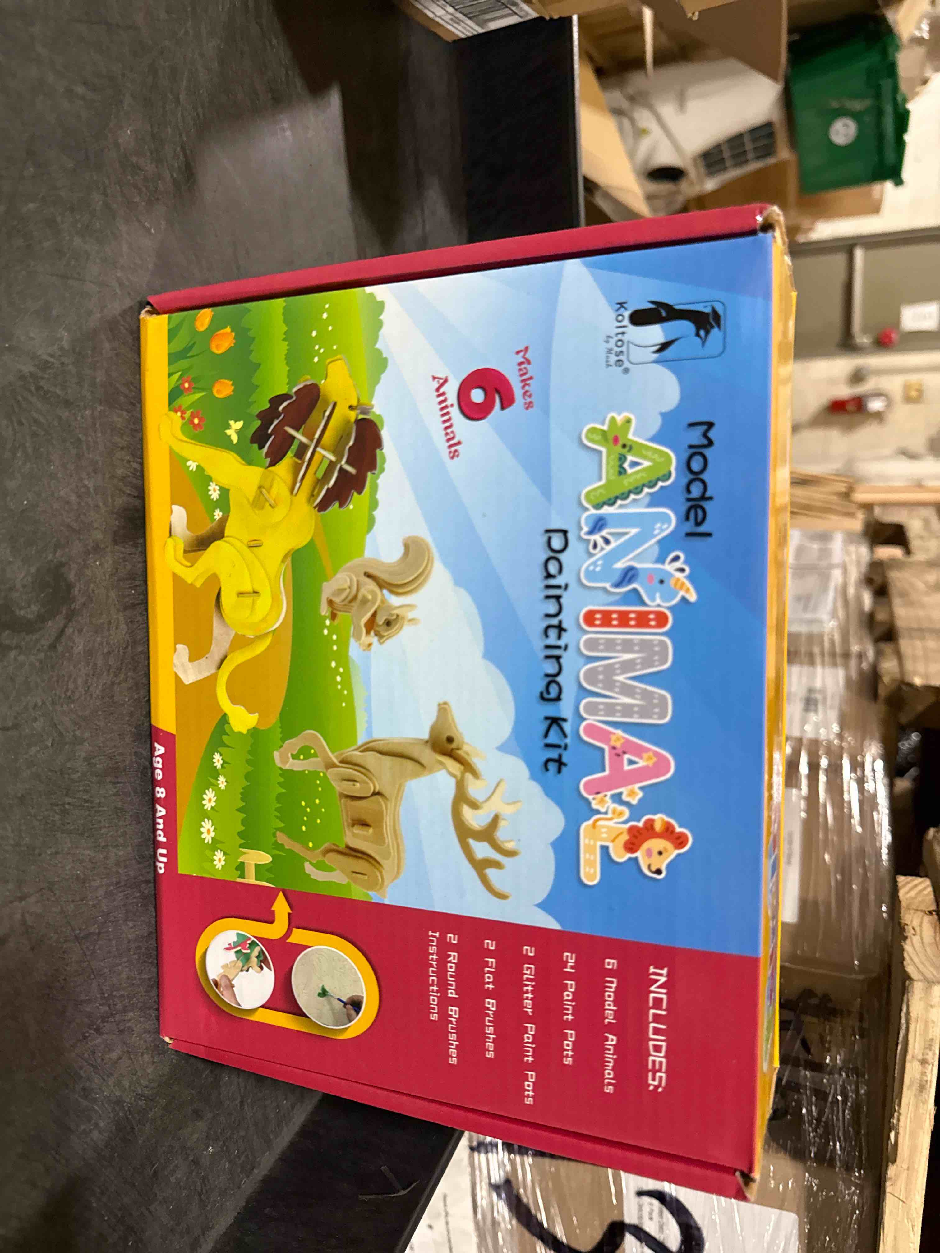 Condition photo showing New/Like New for koltose by mash - model animal kit 3d puzzle build & paint 6 wood animals