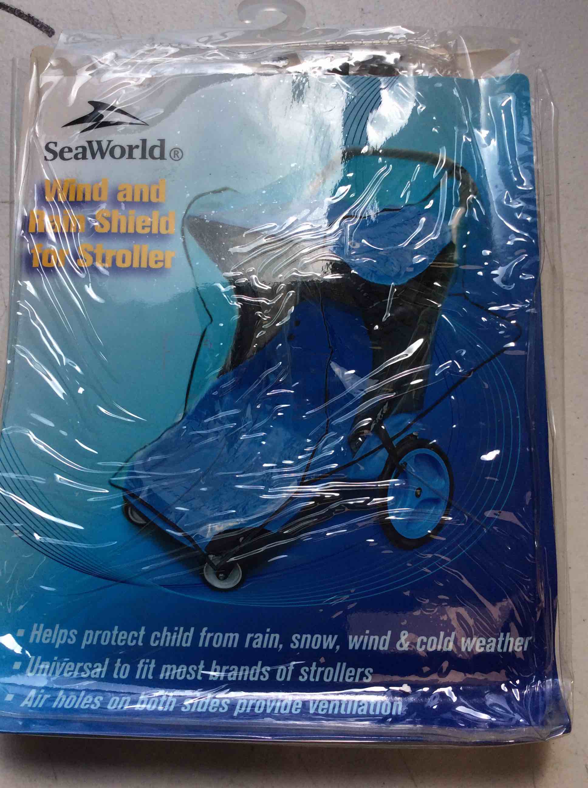 Condition photo showing New/Like New for seaworld wind and rain shield for stroller