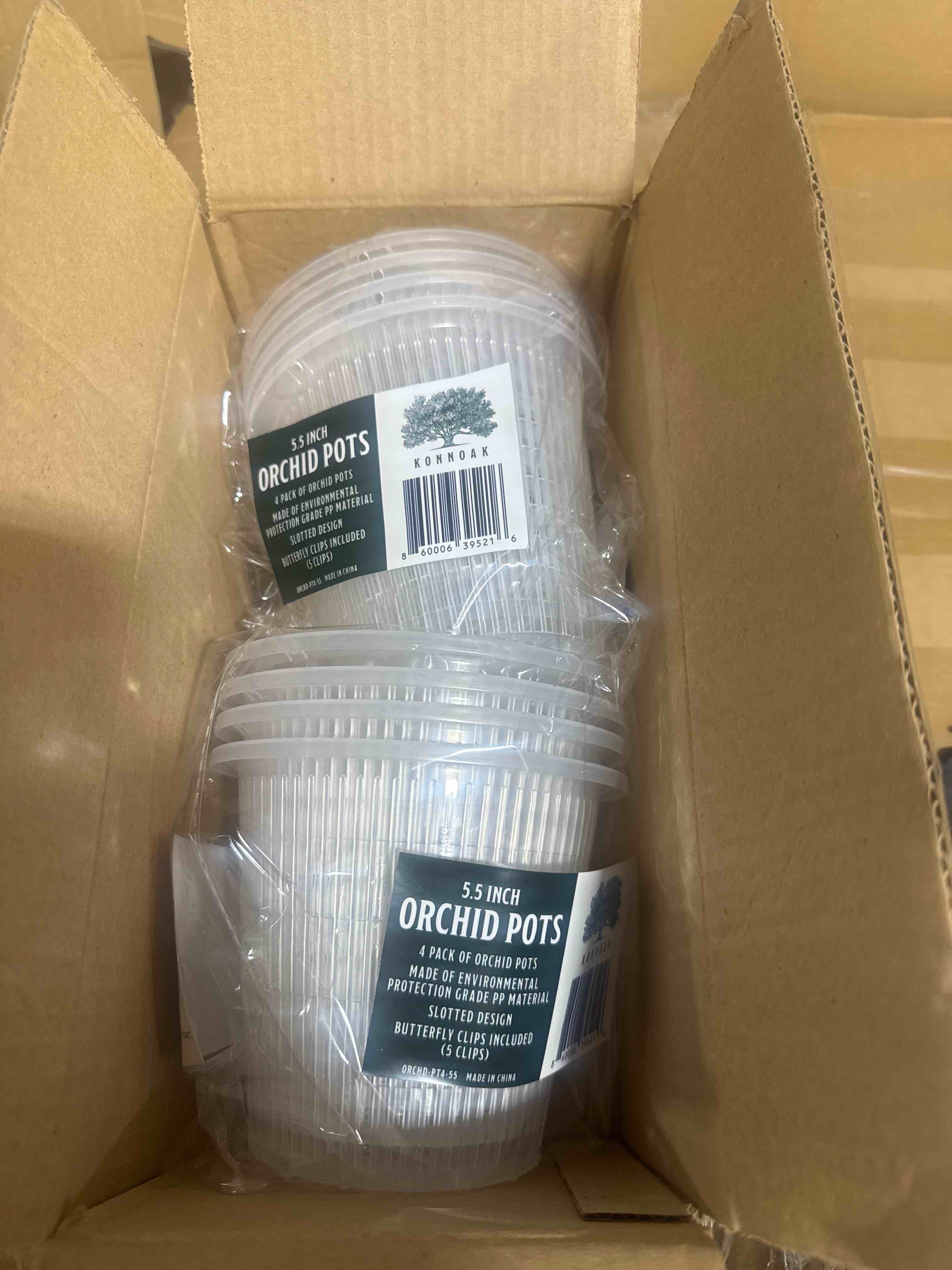 Condition photo showing Brand New for (pack of 4) 5.5 inch orchid pots
