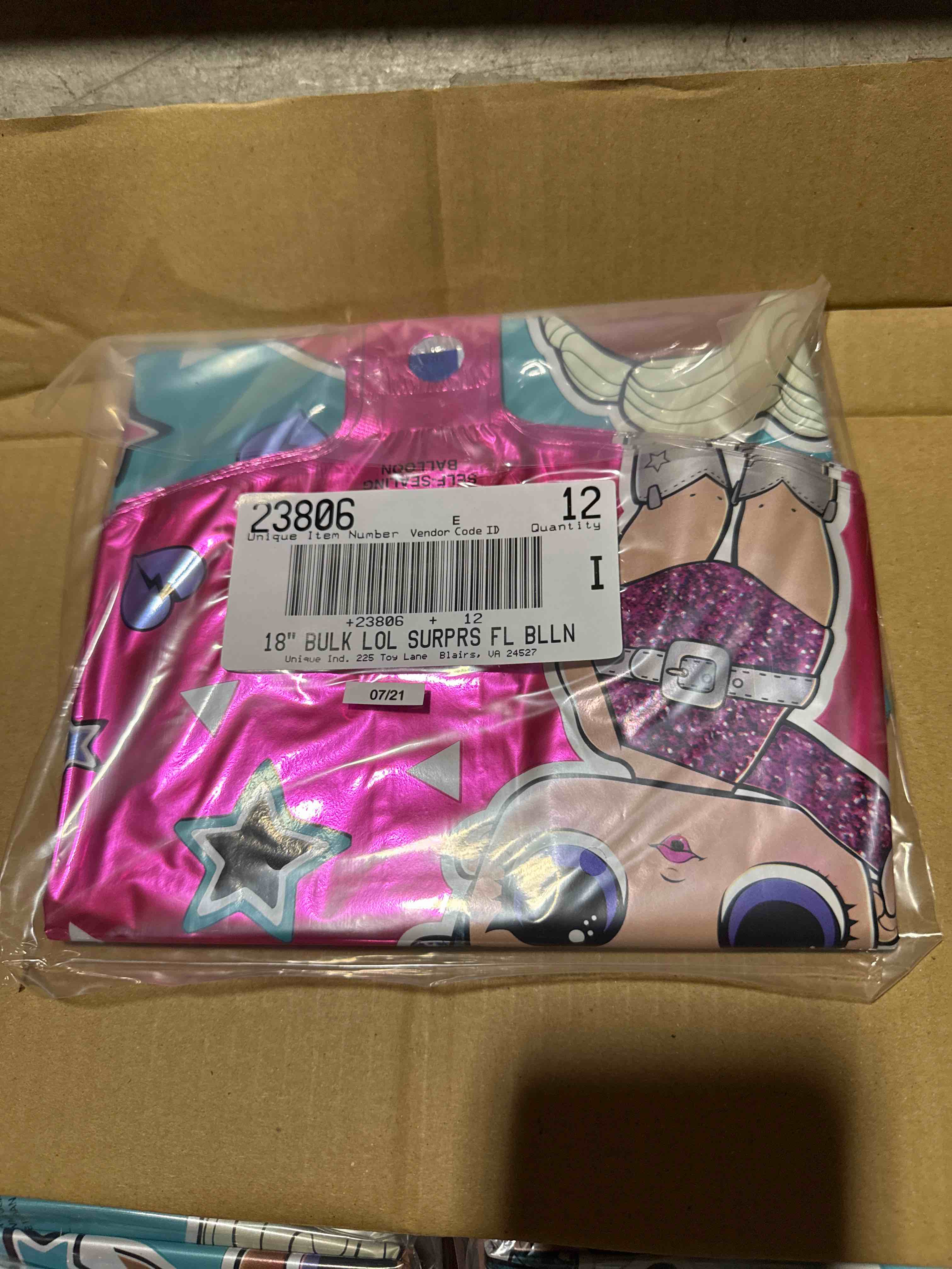 Condition photo showing New/Like New for l.o.l surprise self-sealing 18” balloons 