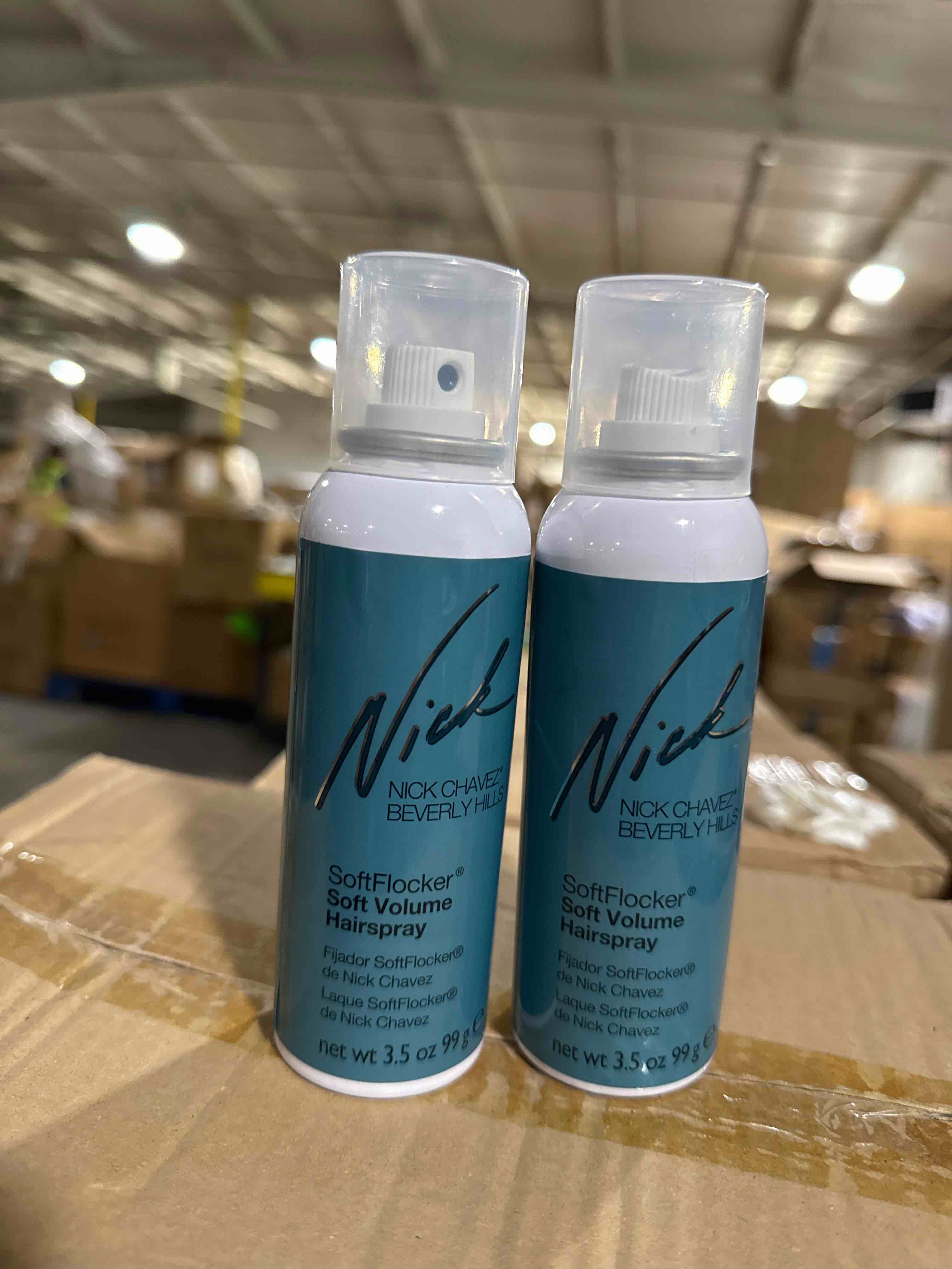 Condition photo showing New/Like New for nick chavez softflocker soft volume hairspray 3.5 oz