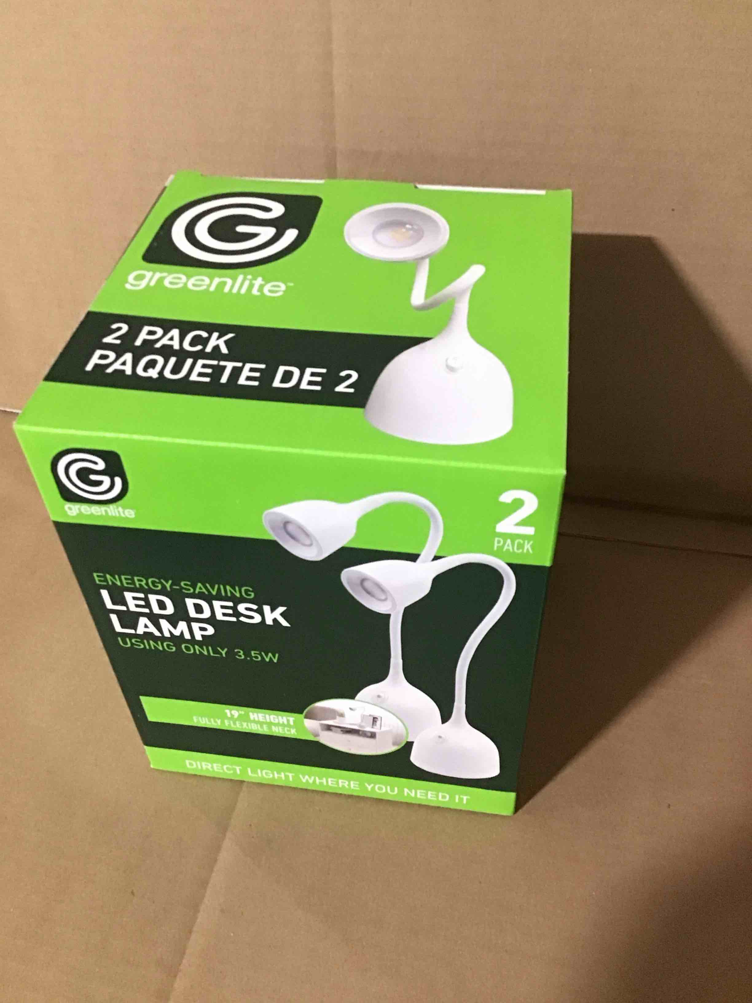 Condition photo showing New/Like New for green light, 2 pack  led desk lamp