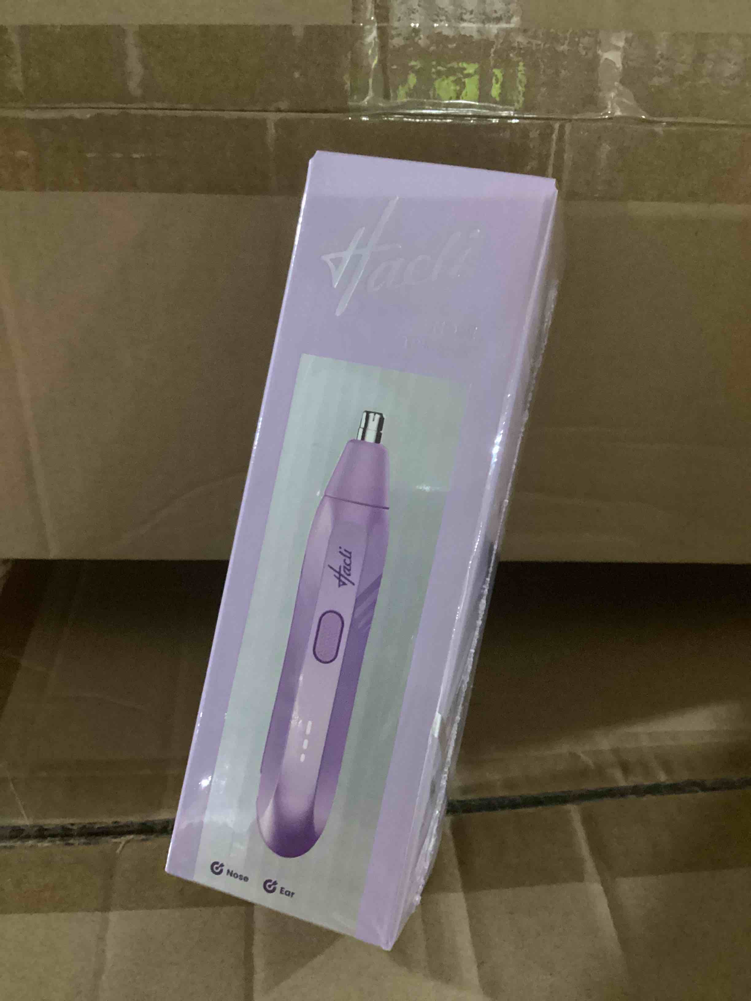 Condition photo showing New/Like New for hacli nose hair trimmer for women men - electric nose hair clipper with powerful 8000rpm motor, ipx7 waterproof wet/dry use, travel lock, portable design usb rechargeable, purple