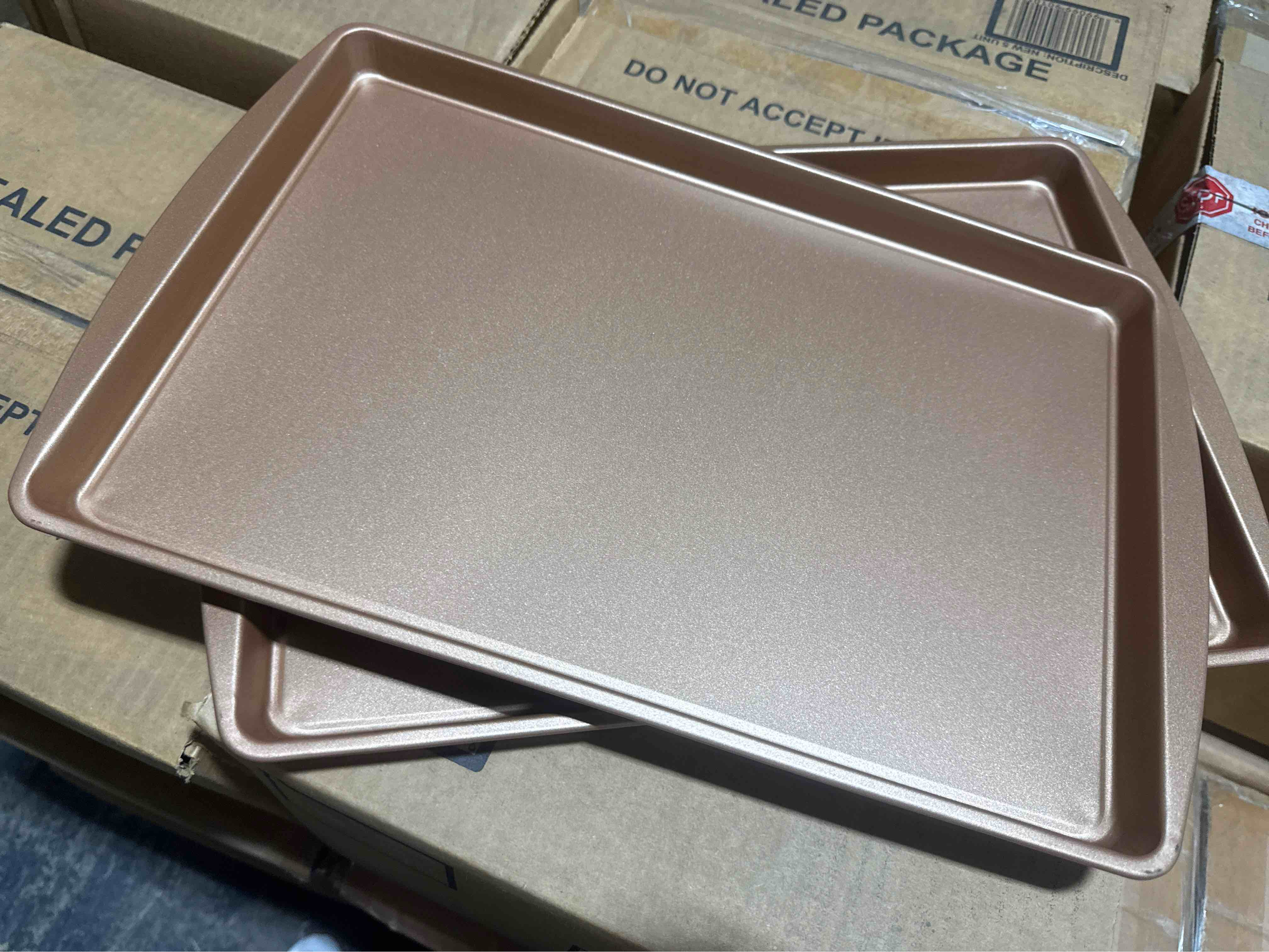 Condition photo showing New/Like New for 10” x 15” copper cookie sheet set of 2 