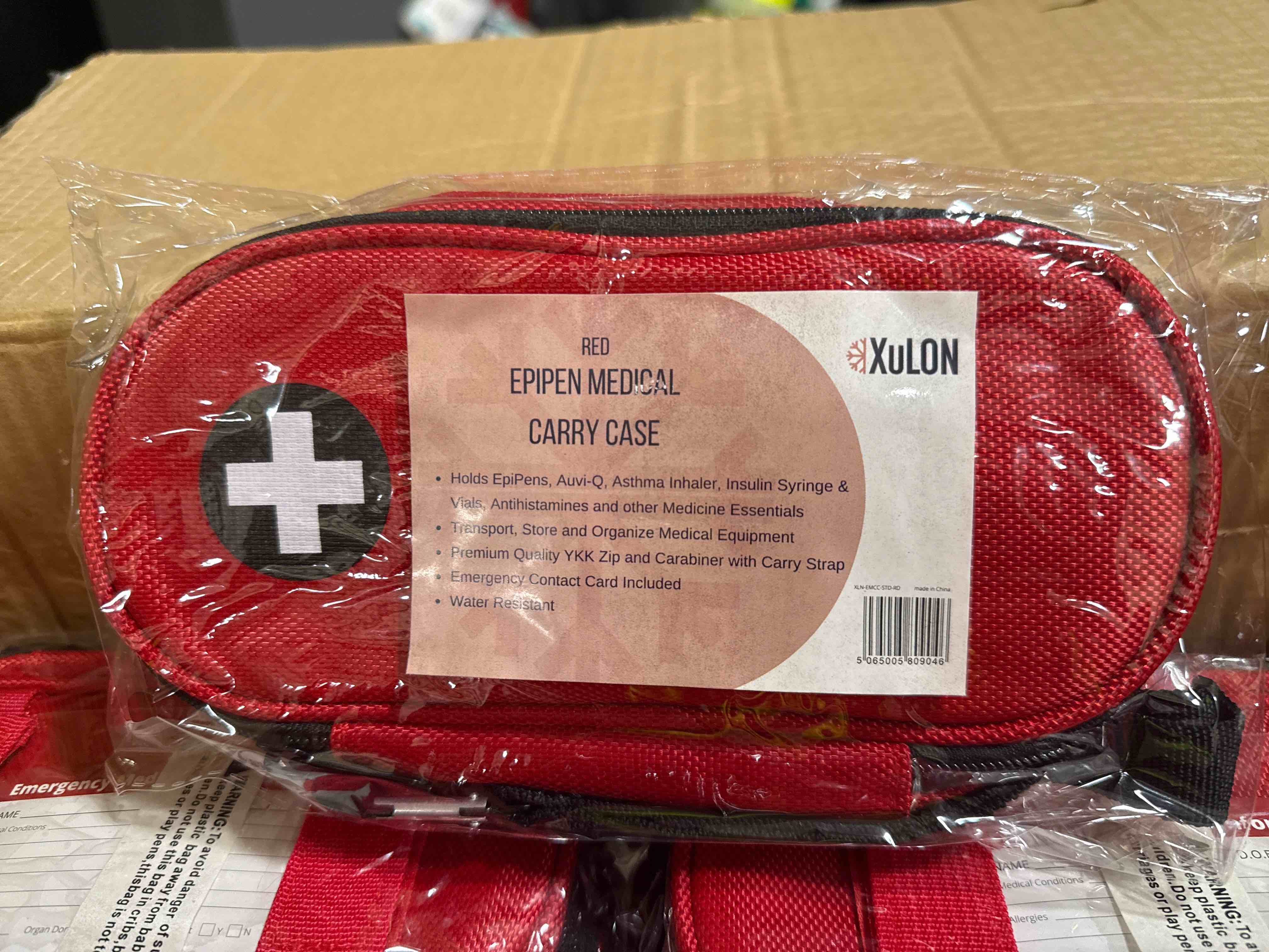Condition photo showing Brand New for red epipen medical carrying case 