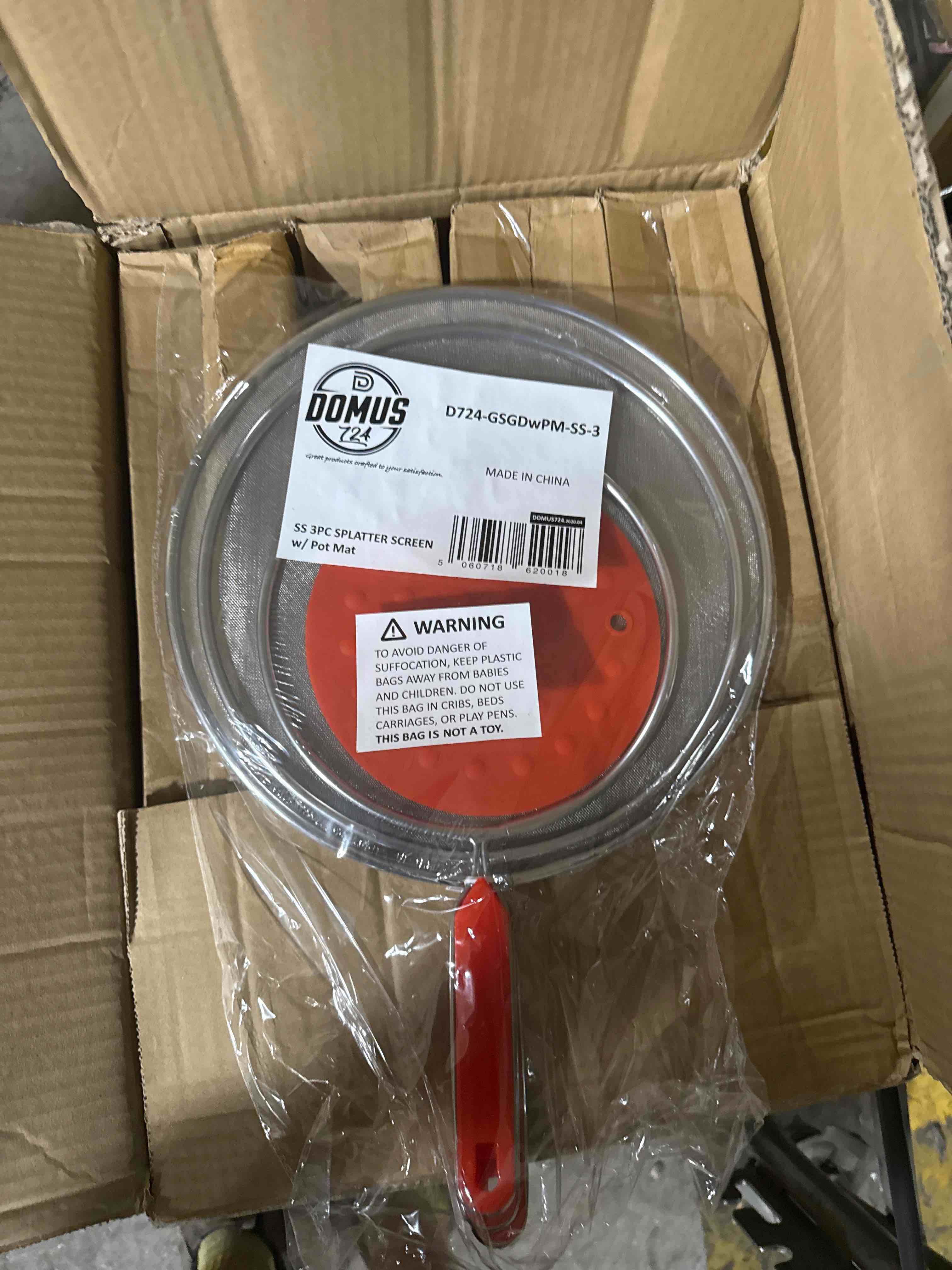 Condition photo showing Brand New for stainless steel steel three-piece splatter screen with pop matt