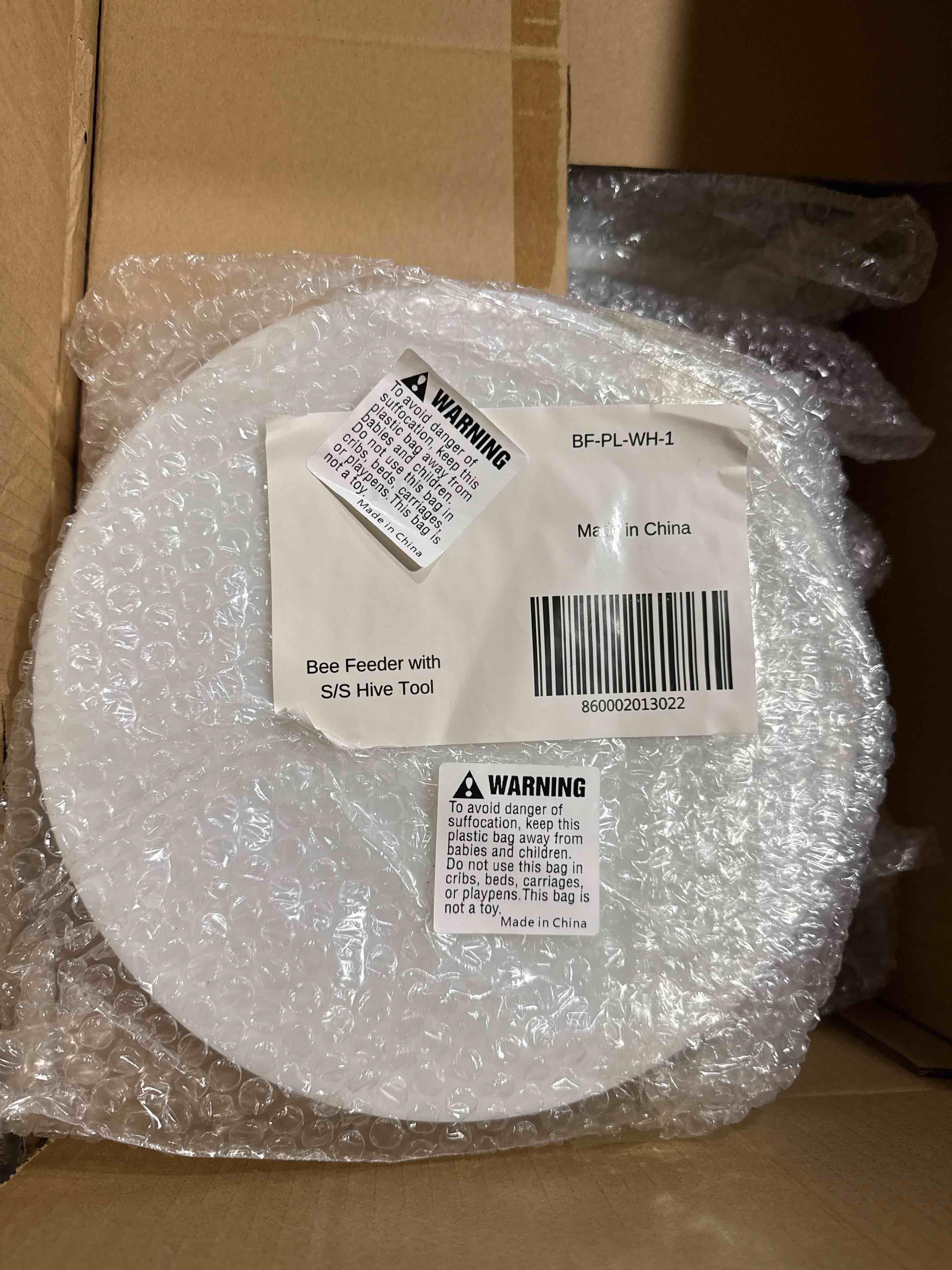 Condition photo showing Brand New for bee feeder with stainless steel hive tool