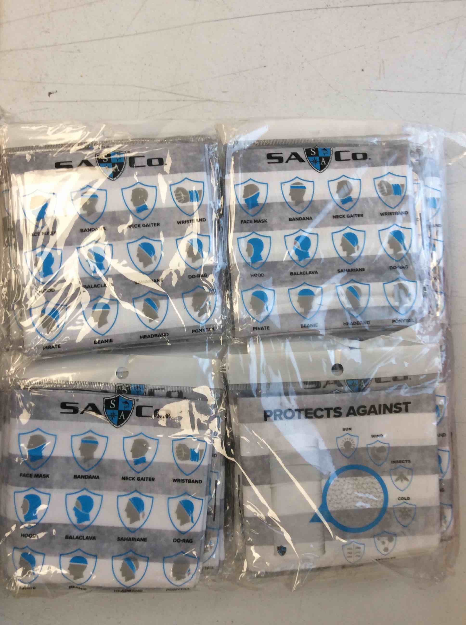 Condition photo showing Good Condition for bag of saco face cover multi use 
