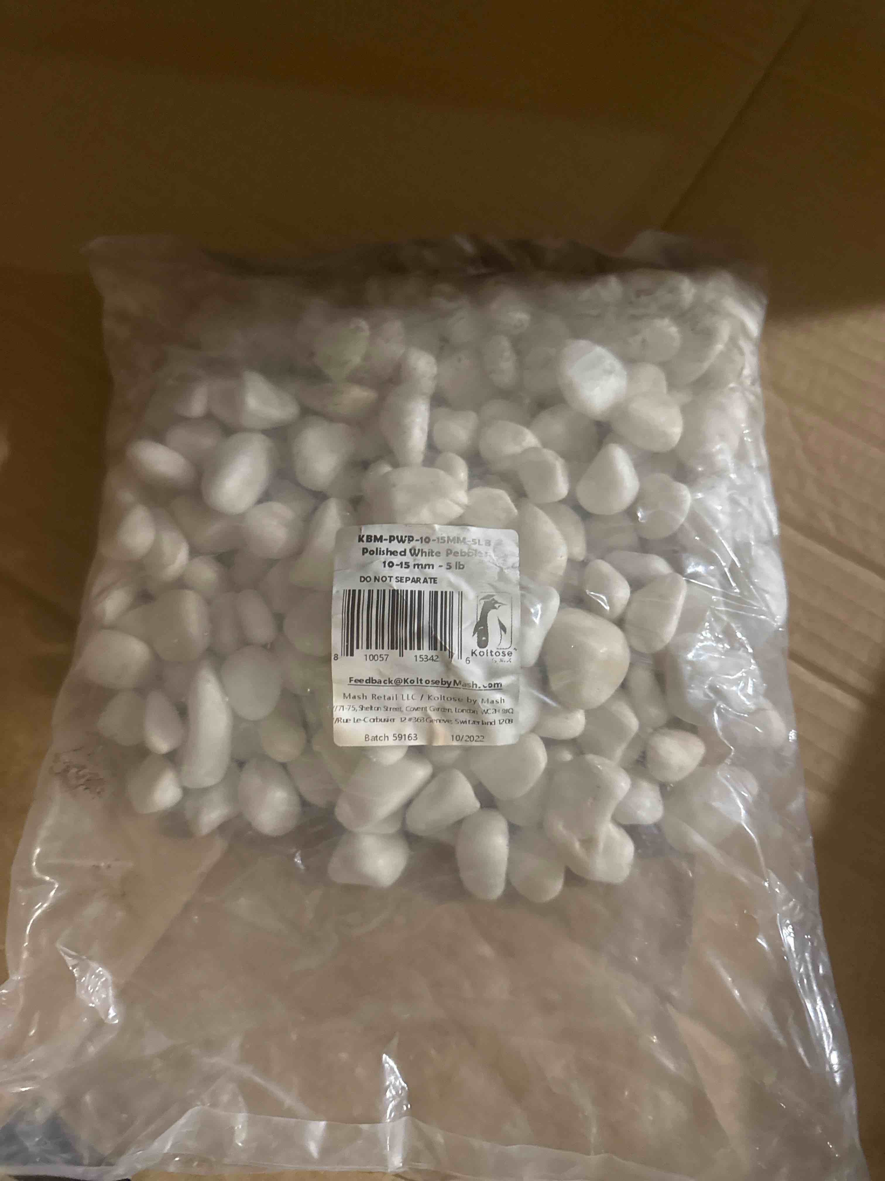 Condition photo showing New/Like New for koltose by mash polished white pebbles 5lb 