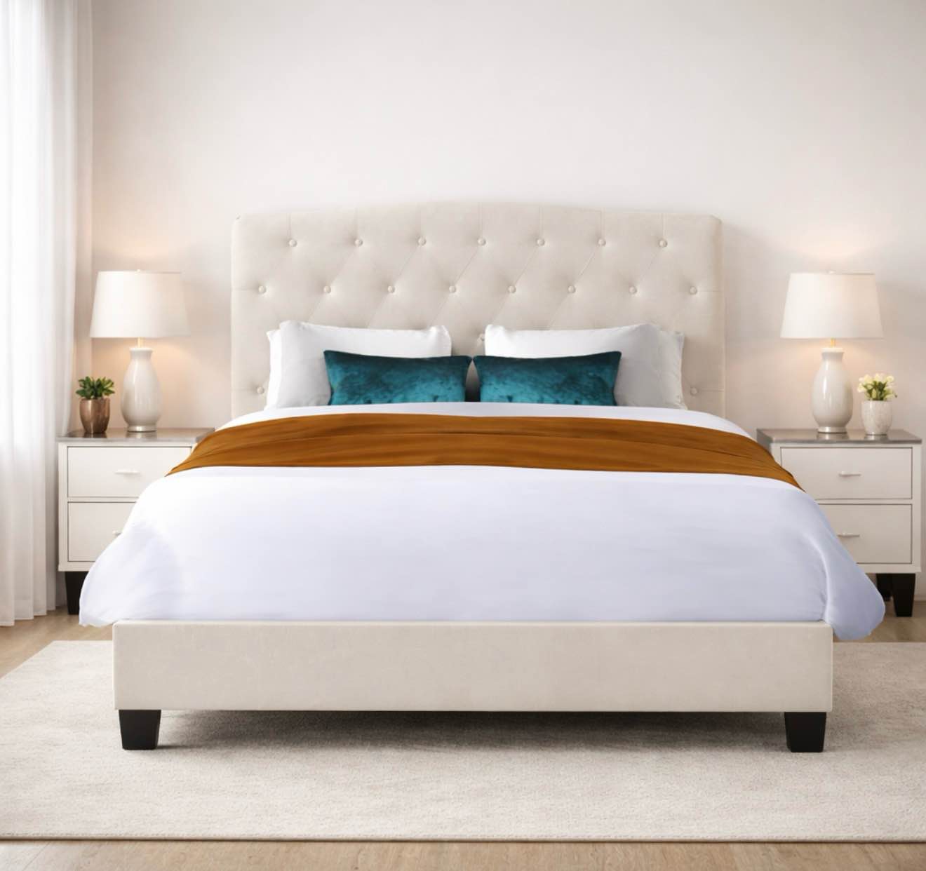 complete! belle isle cape coral upholstered bed queen