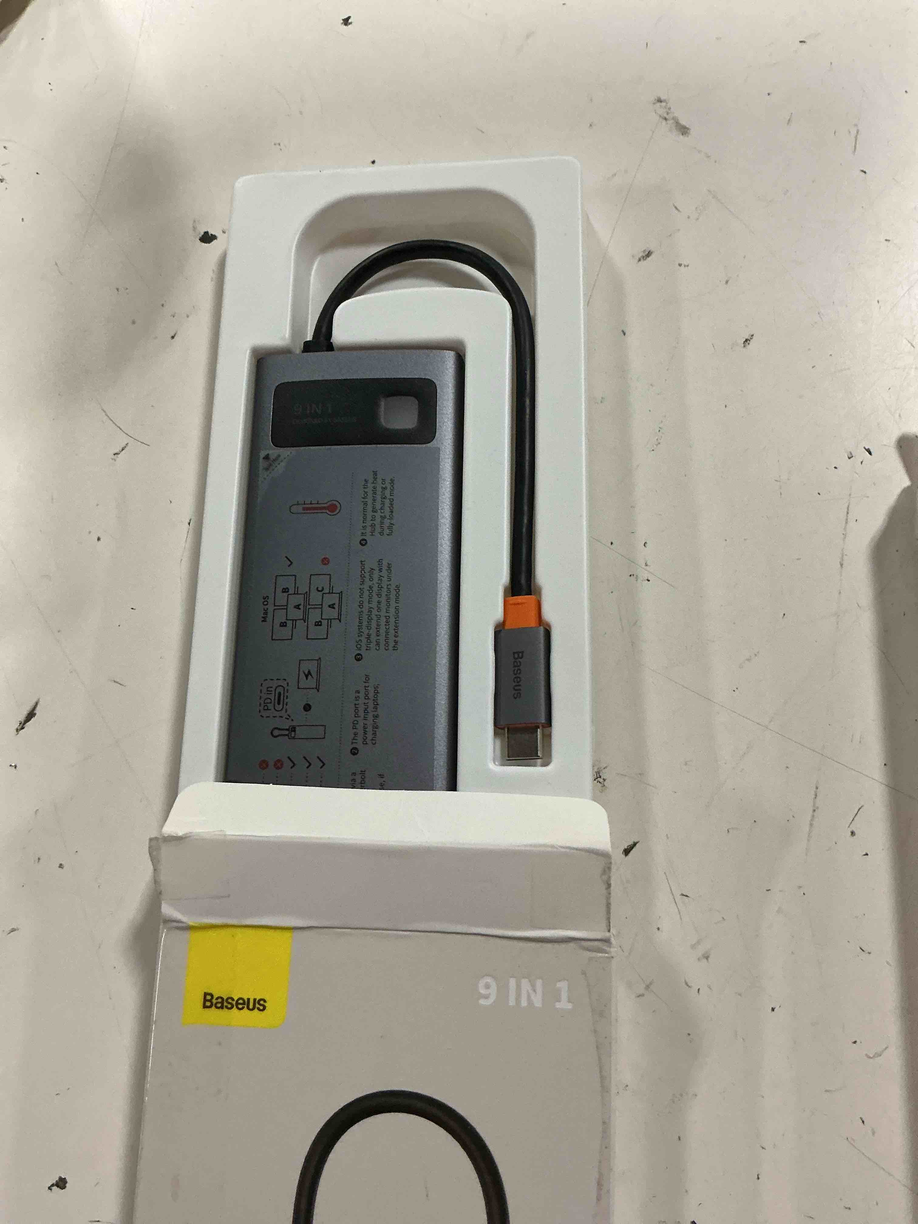 Condition photo showing Good Condition for baseus station d'accueil portable usb-c 3.0 starjoy 7en1 (gris)