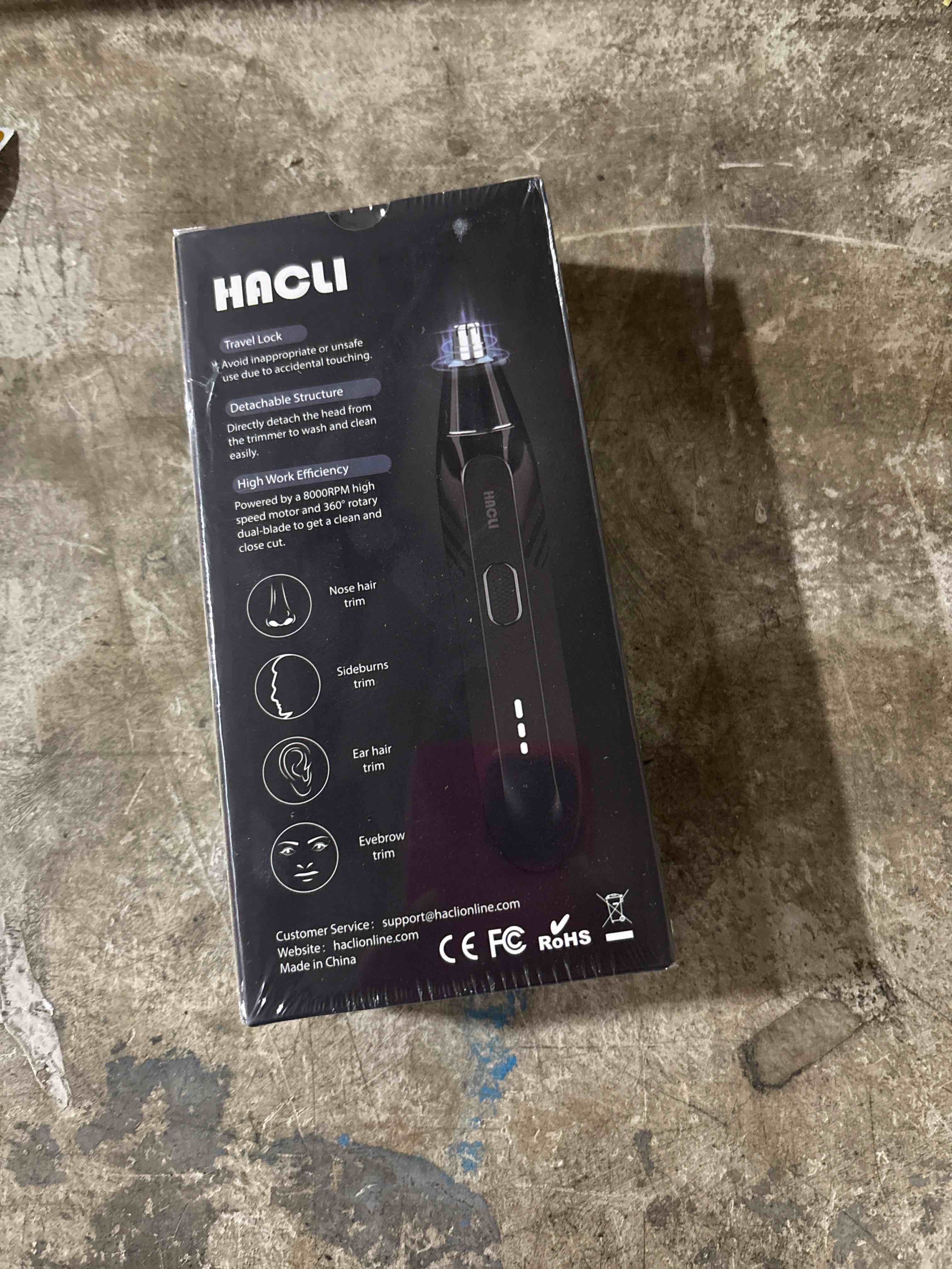 Condition photo showing New/Like New for nose hair trimmer for men women - electric nose hair clipper with replaceable stainless steel blade, powerful 8000rpm motor, wet/dry use, travel lock, portable design usb rechargeable