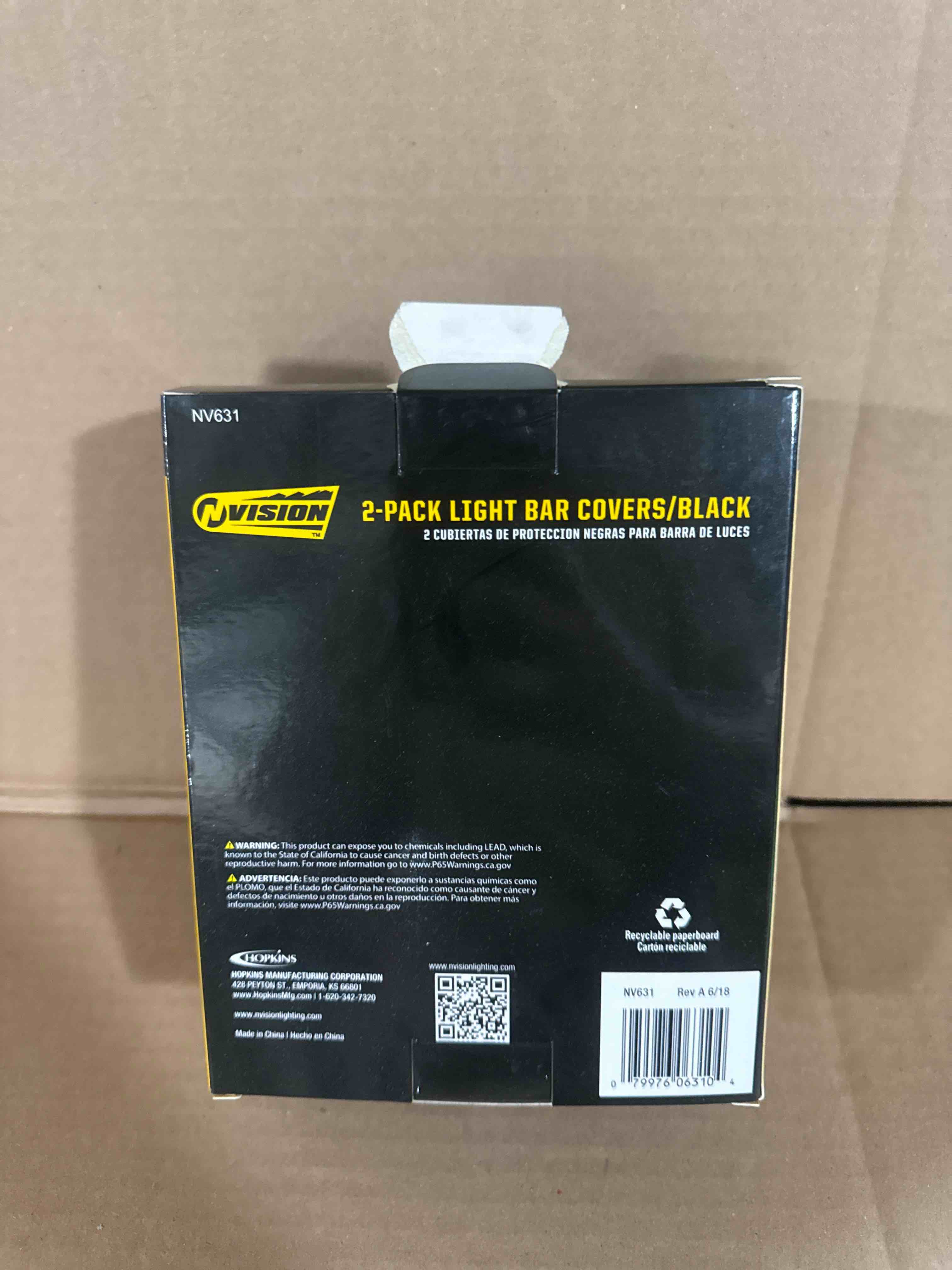 Condition photo showing New/Like New for n vision off-road 2-pack light bar covers/ black 