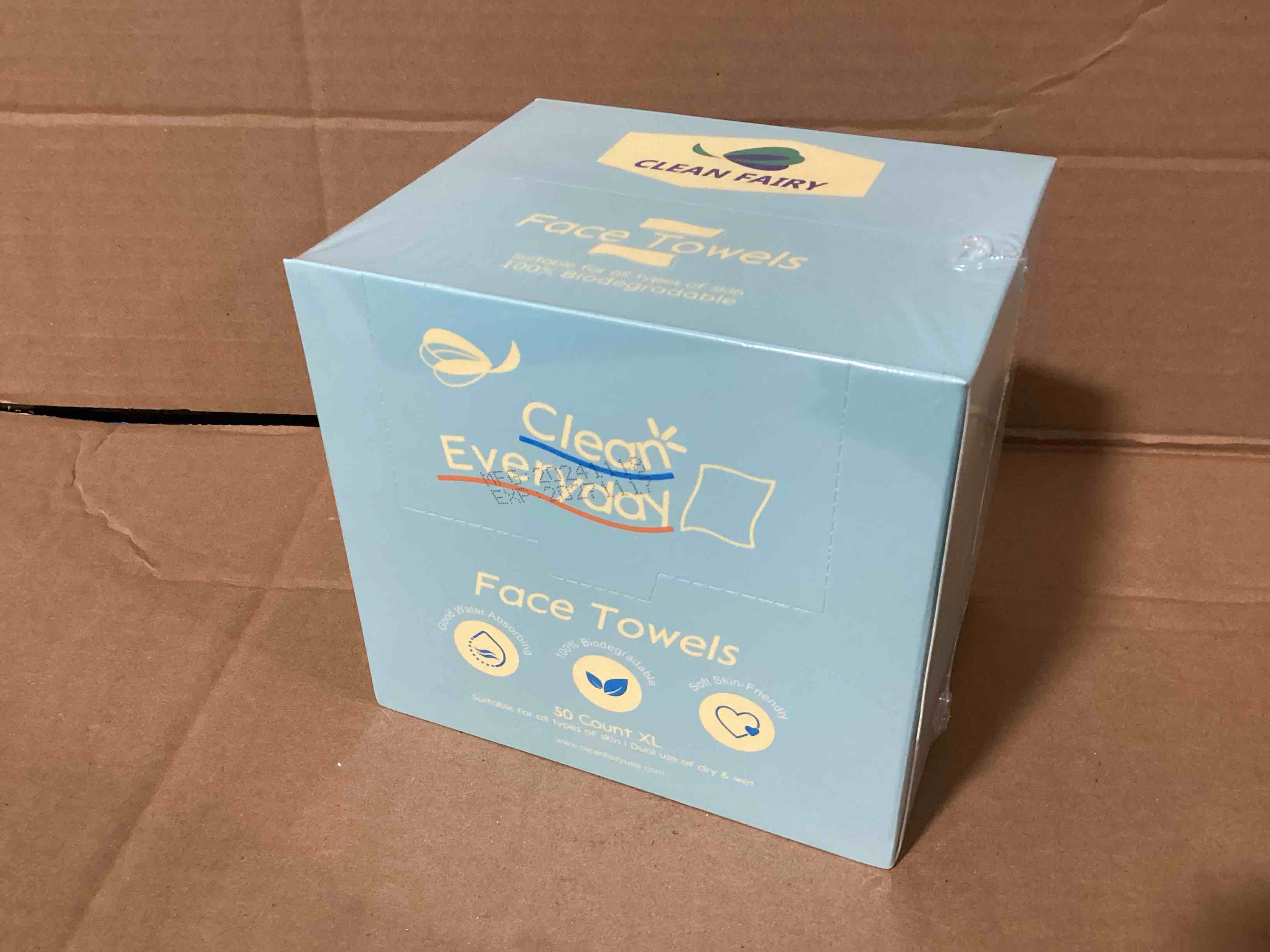 Condition photo showing New/Like New for clean fairy face towels 50ct xl