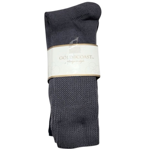 2 Pack- 1 Black, 1Blue- Gold Coast GrIp Diabetic Socks Men's Crew Socks Cotton Blend Soft Comfort Shoe Size 6-12