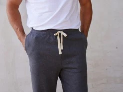 Condition photo showing New/Like New for men’s dillon, organic french terry jogger, size large, charcoal/heather