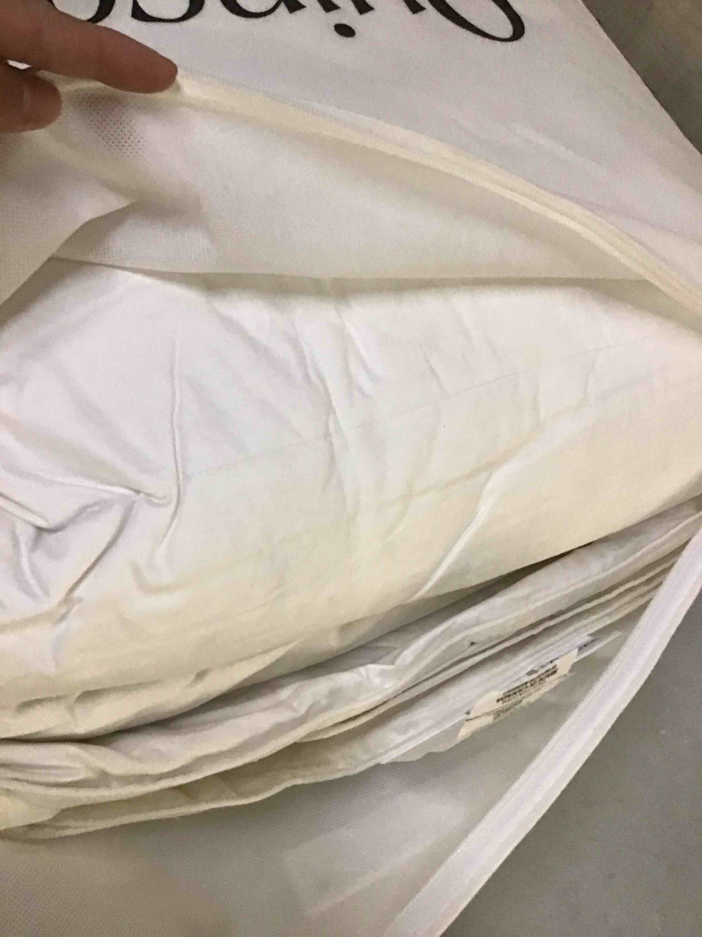 Condition photo showing As Is for quince premium down comforter full/queen