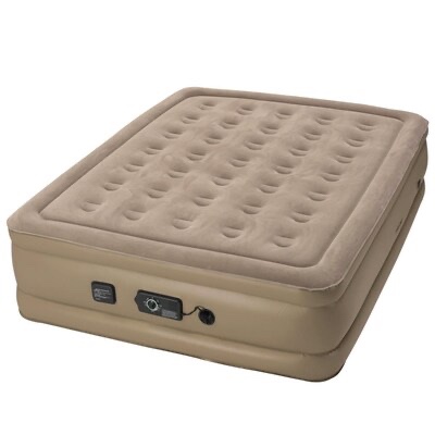 Exxel Outdoors IB Raised 18in Queen Air Mattress With Never Flat Pump 
