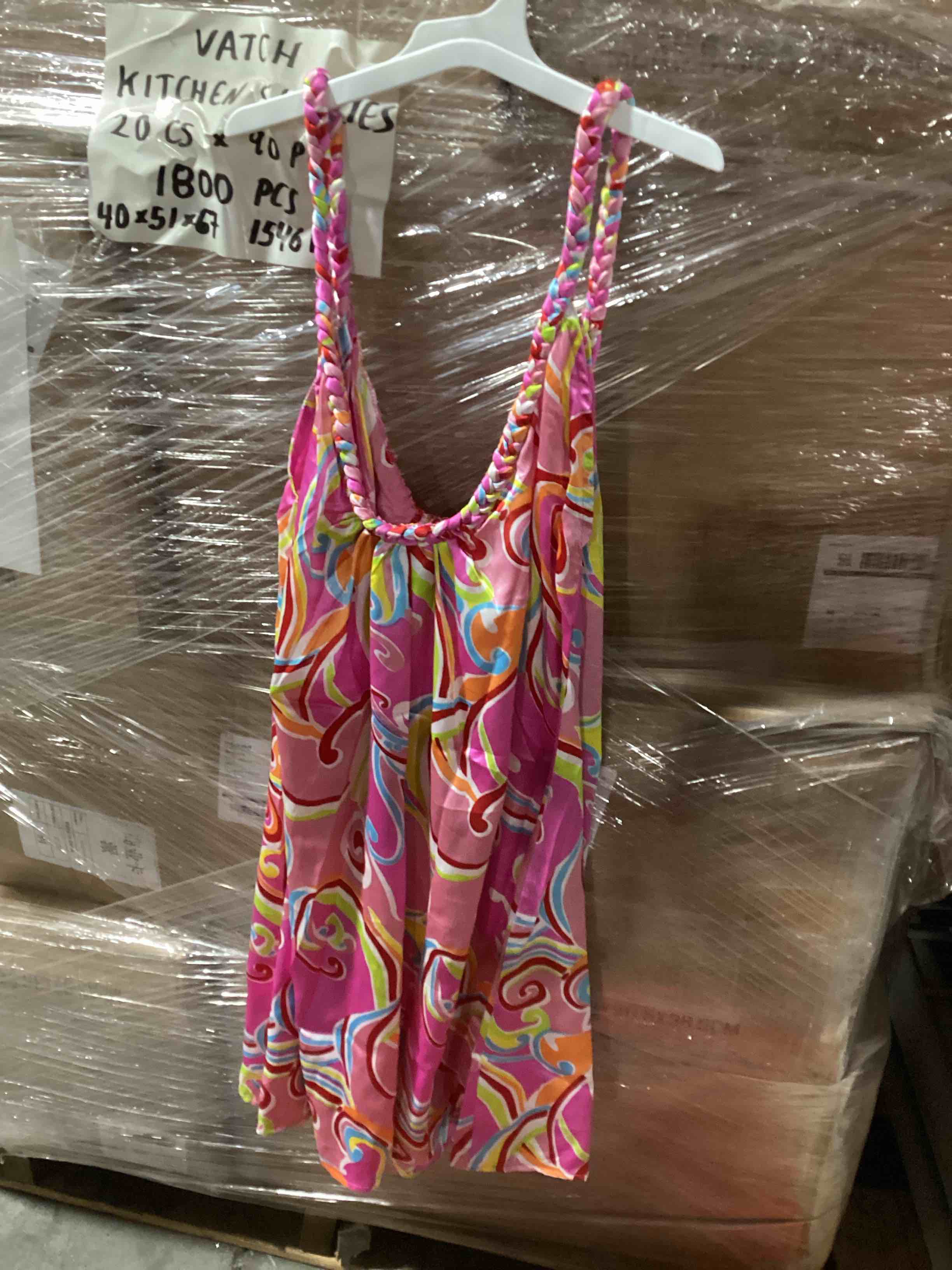 Fushia bathing suit cover-up