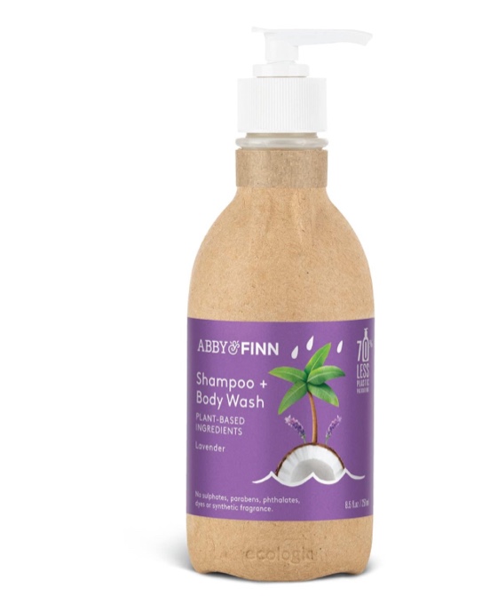 Natural  Shampoo + Body Wash by ABBY&FINN, Fragrance Free, NO SULFATES, Gentle 2-in-1, Unscented, For Sensitive Skin & Soft Skin, Tear-Free, Plant-Based Ingredients 