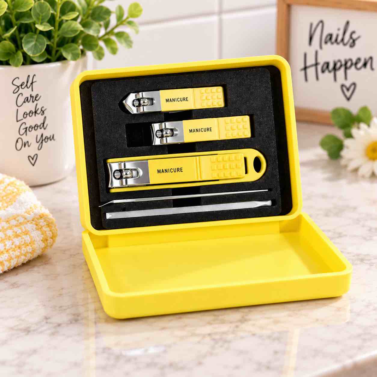 5pc Manicure Set yellow 