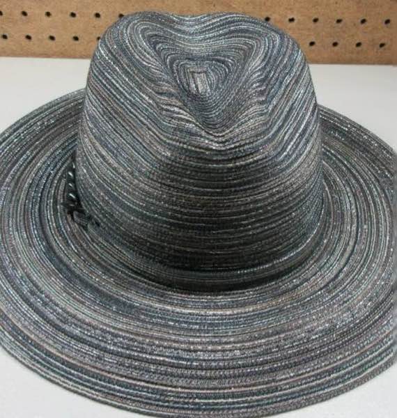 August HatCompany , gray, and silver woman’s sun hat/fedora