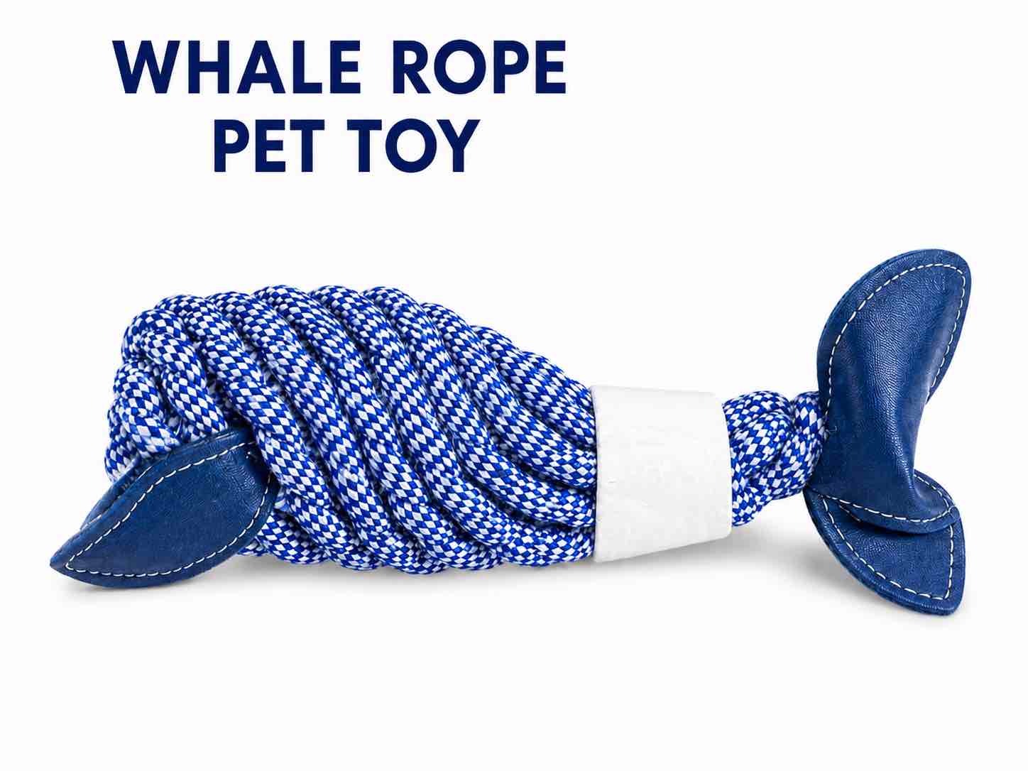 Bones & Chews Rope Whale Crinkle With Bone Toy for Dogs