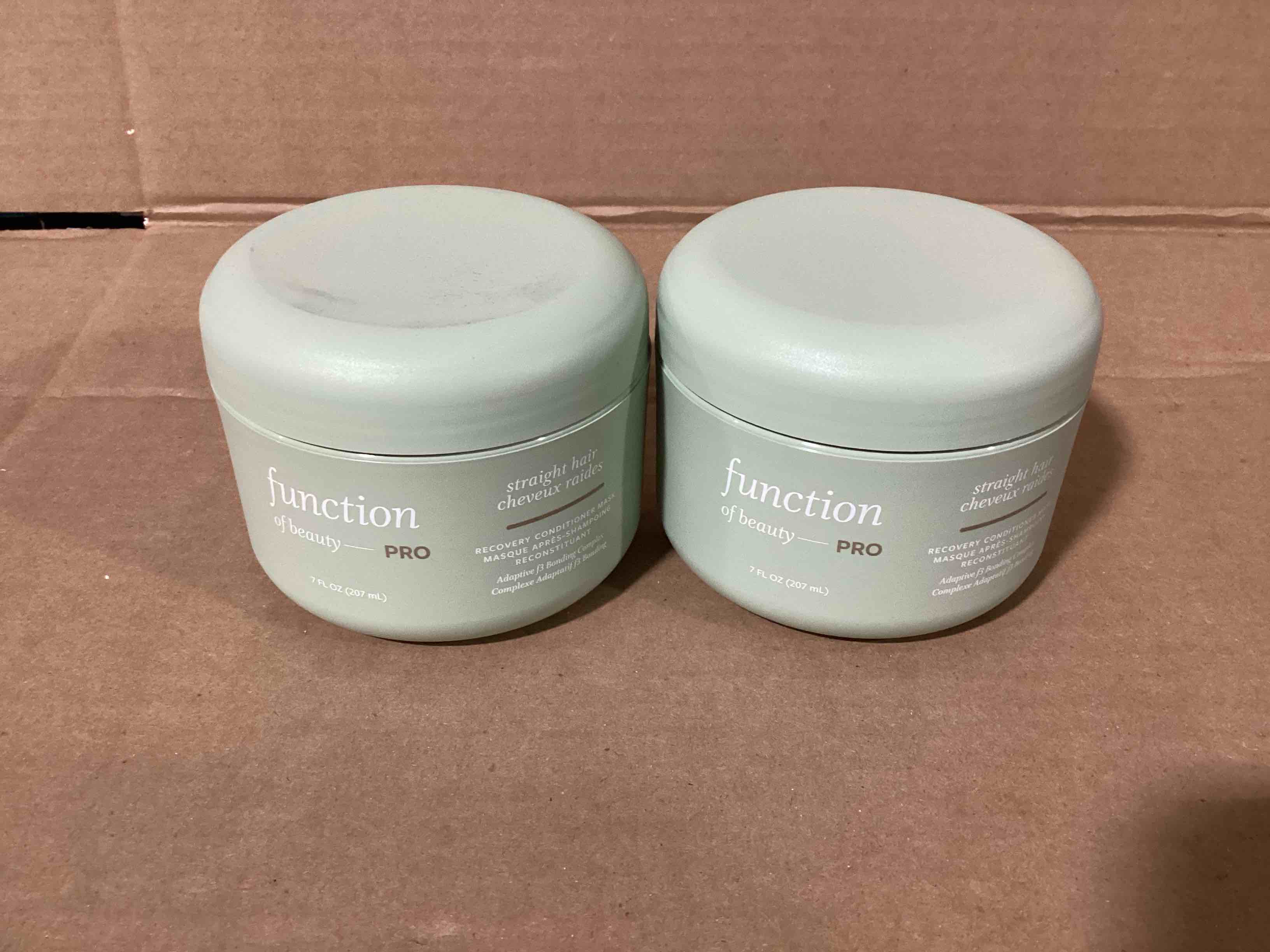 Pack of 2 Function of Beauty PRO Custom Recovery Conditioner Mask for Straight, Damaged Hair