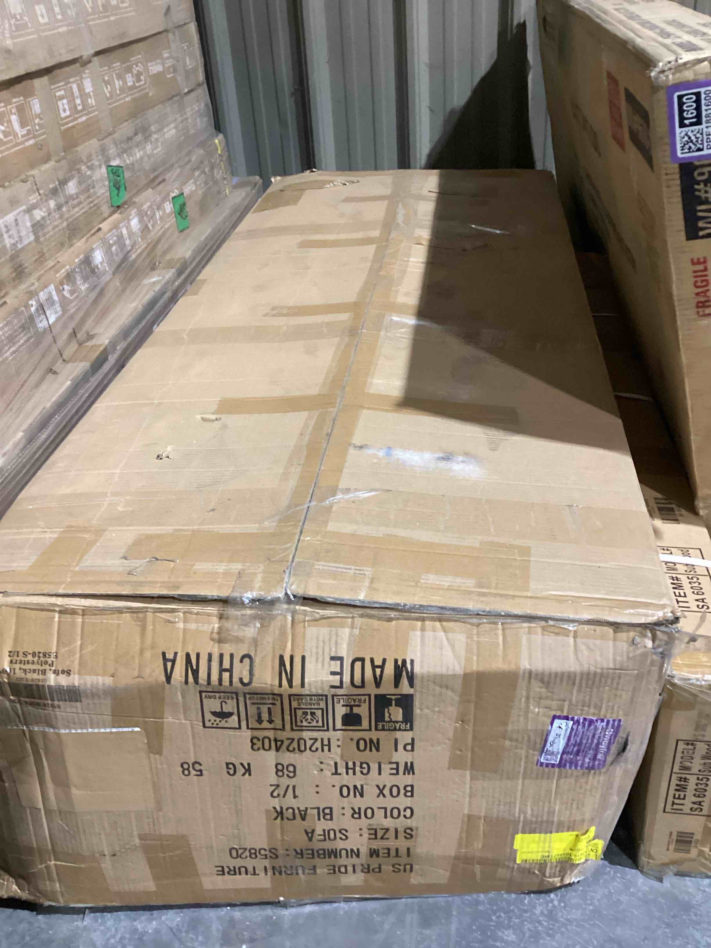 SA 6035 sofa, black, CHECK BOX BEFORE BIDDING 