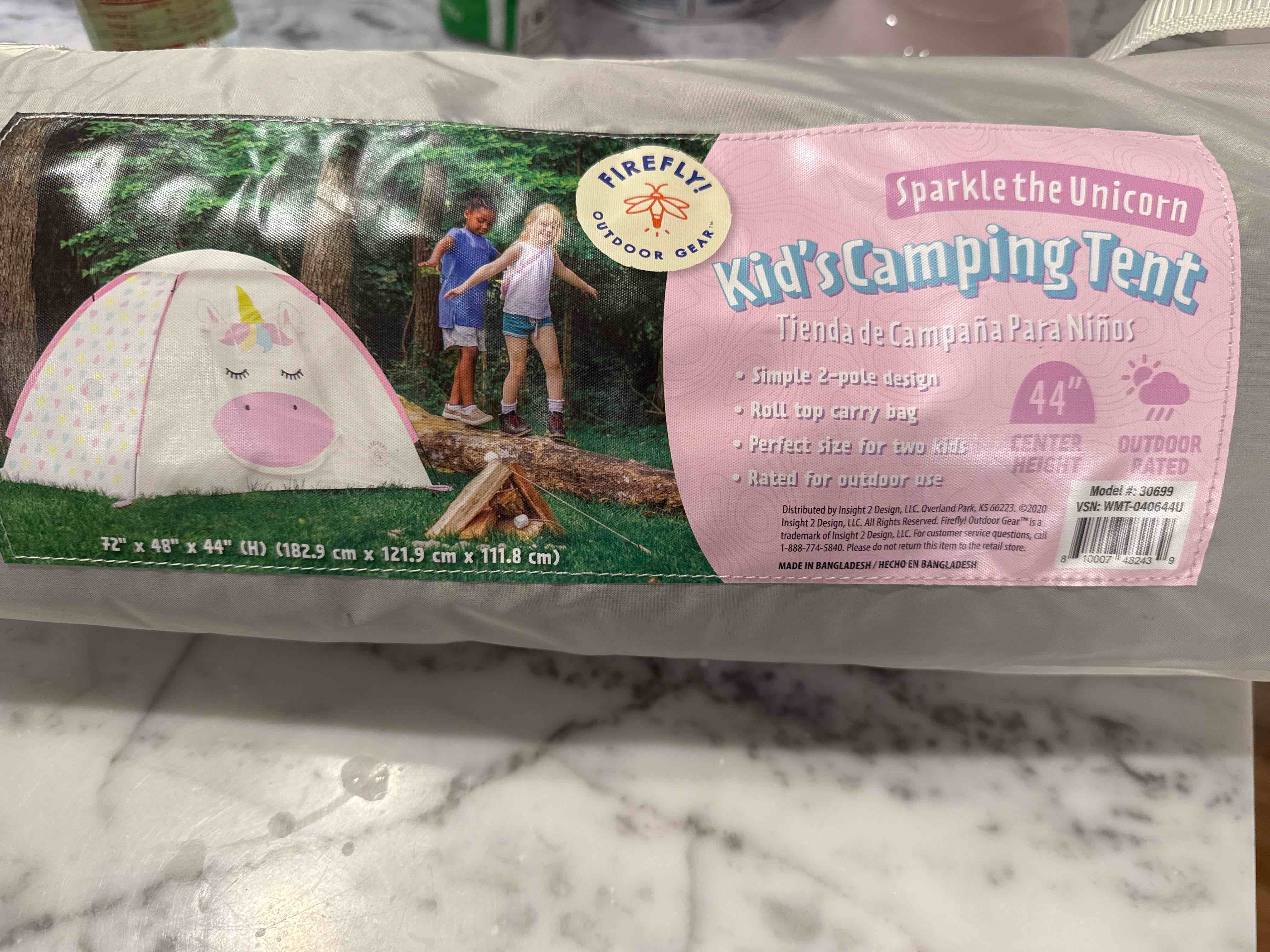 Firefly! Outdoor Gear Sparkle the Unicorn 2-Person Kid s Camping Tent - Off-White/Pink