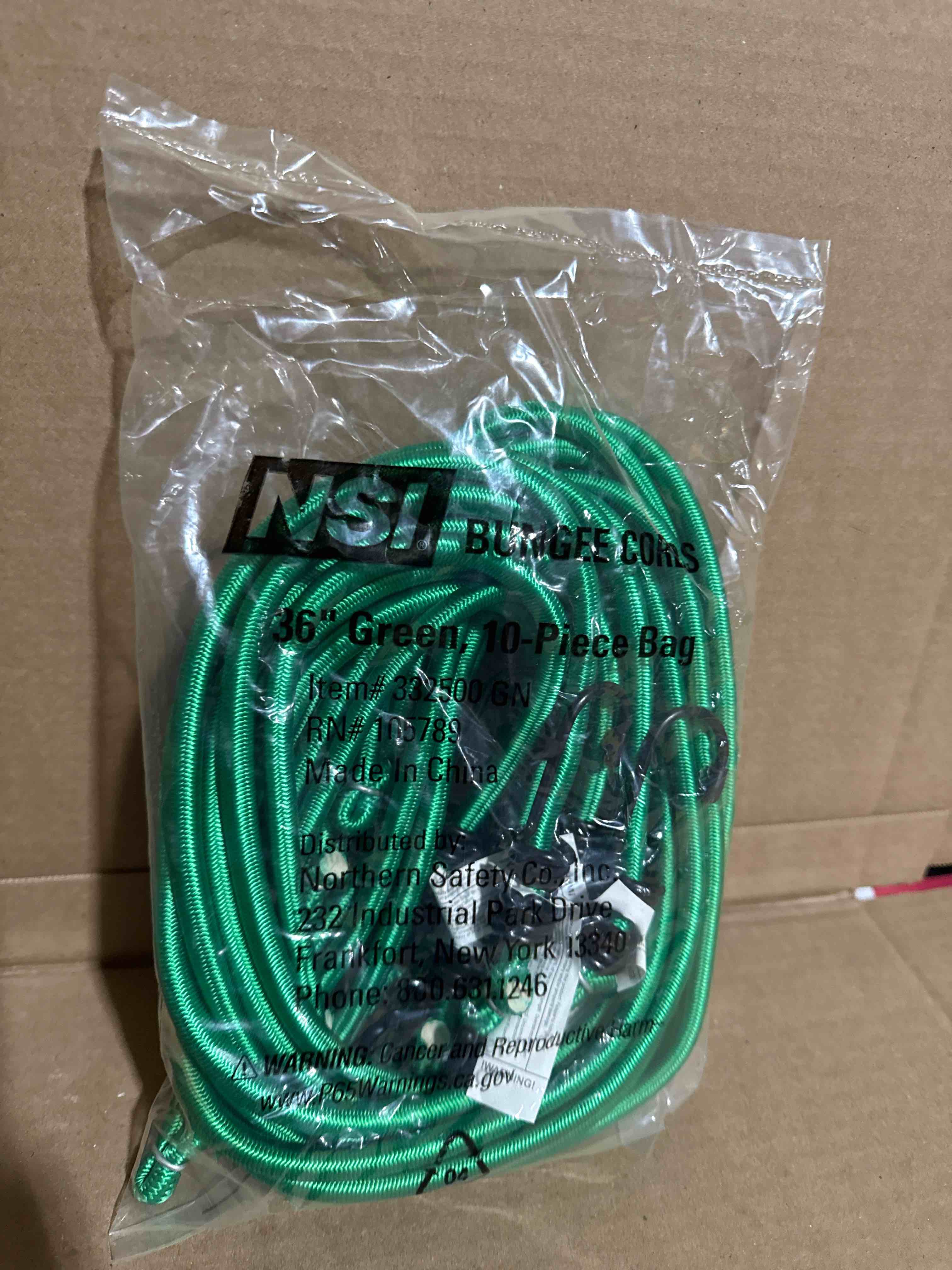 Condition photo showing New/Like New for pack of 10 36” Green Bungee Cord 