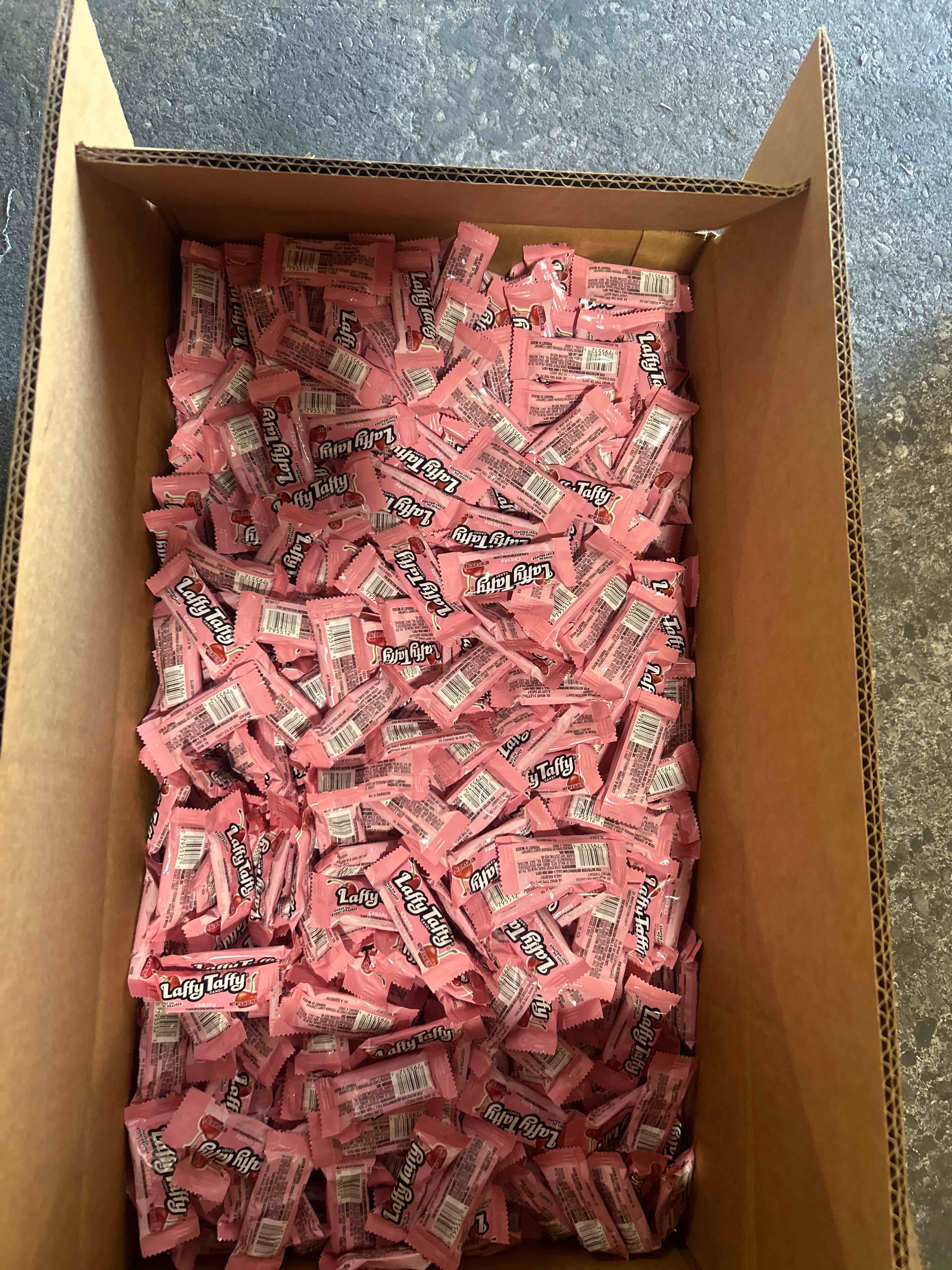 24 pounds of cherry Laffy taffy Best by apr22
