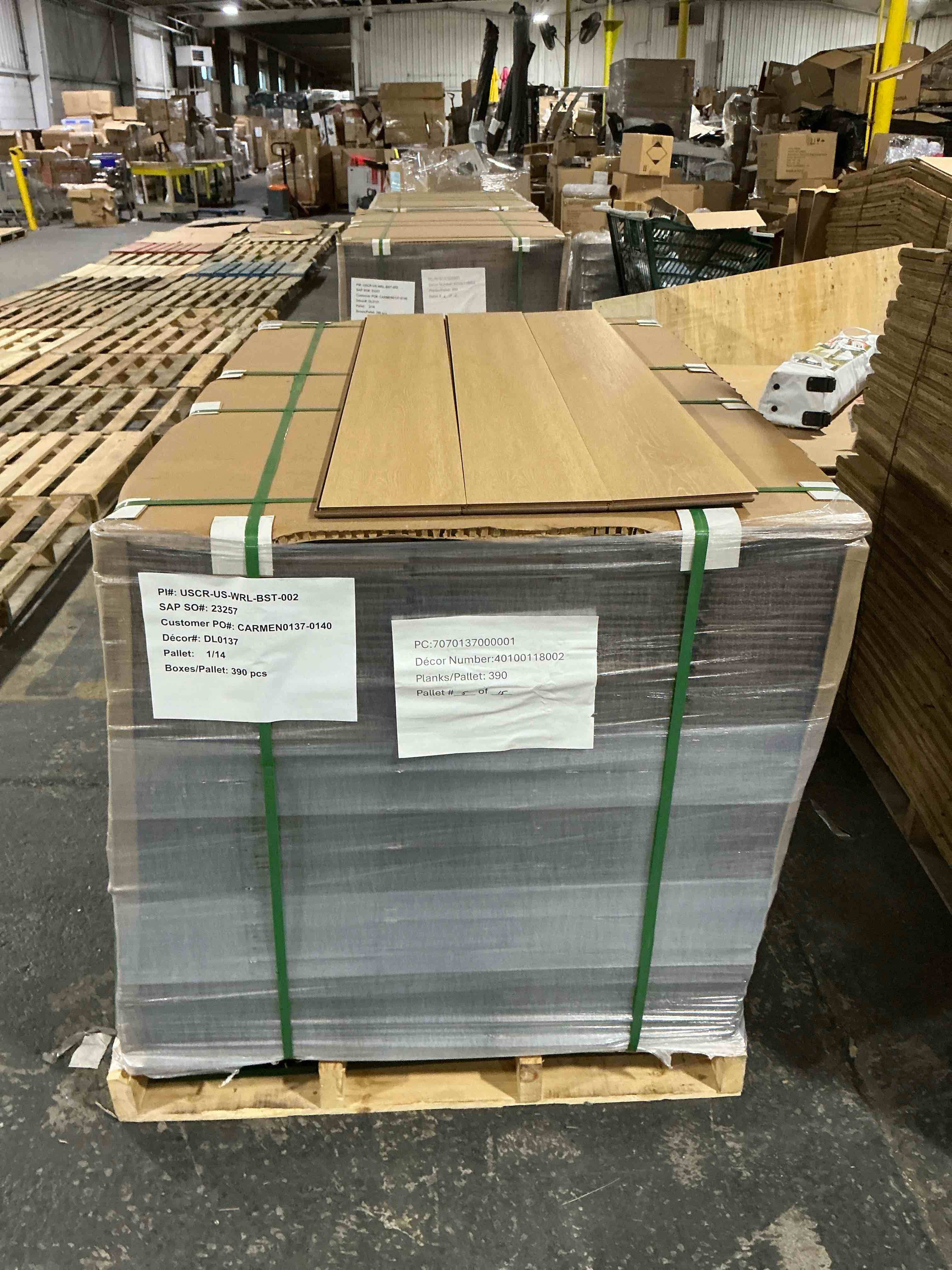 1228.91 12 mm laminate flooring with attached pad 7.5625 inches wide by 60 inches long