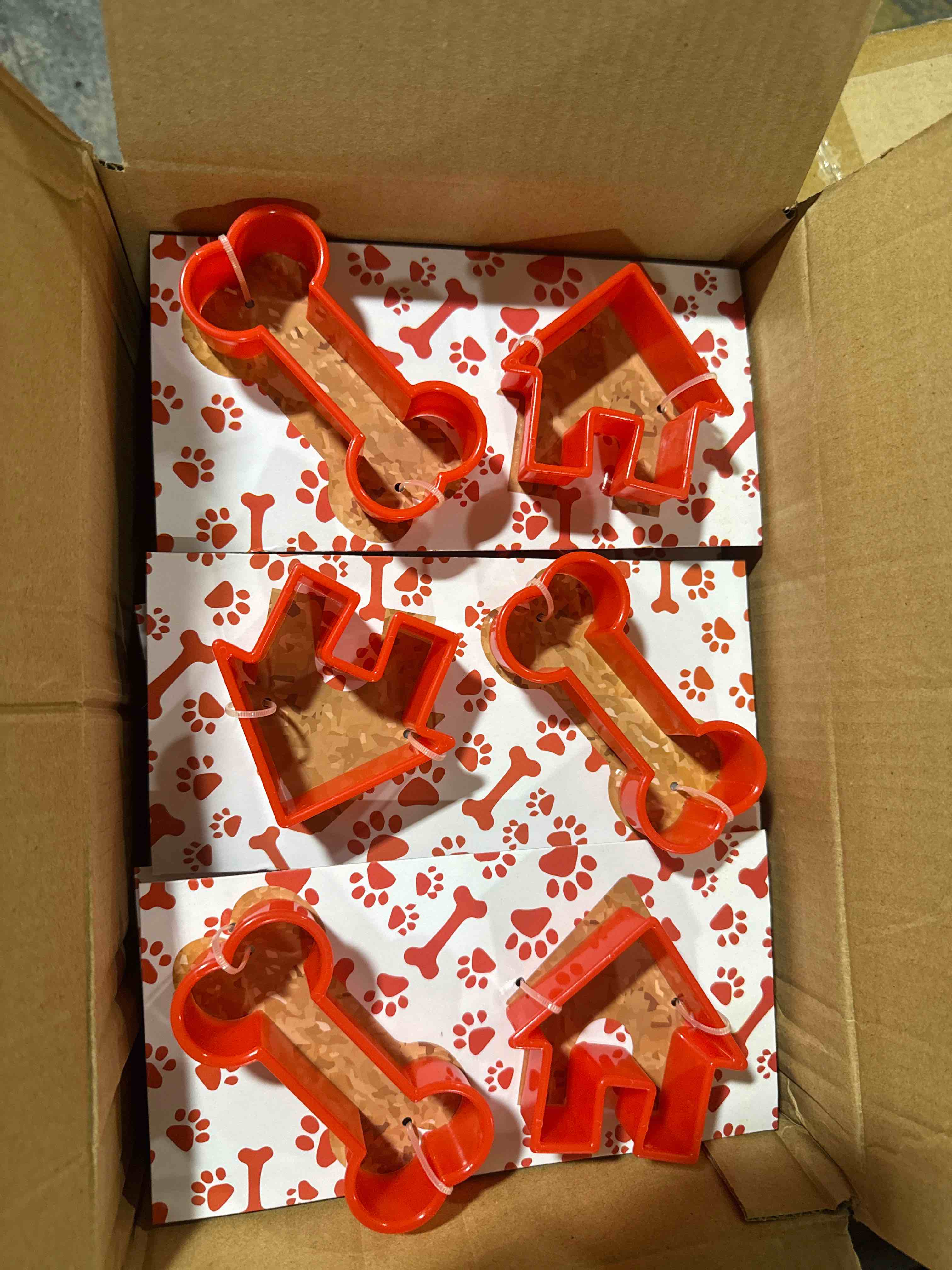 case of 12 dog cookie cutters