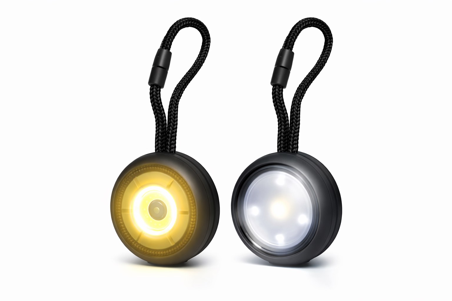 2 pack dual-sided COB LED keychain / work light (lights on both sides)