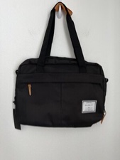 Explorer 707 Newport Beach Black Laptop Messenger Bag w/ Blue Pinstripe Liner