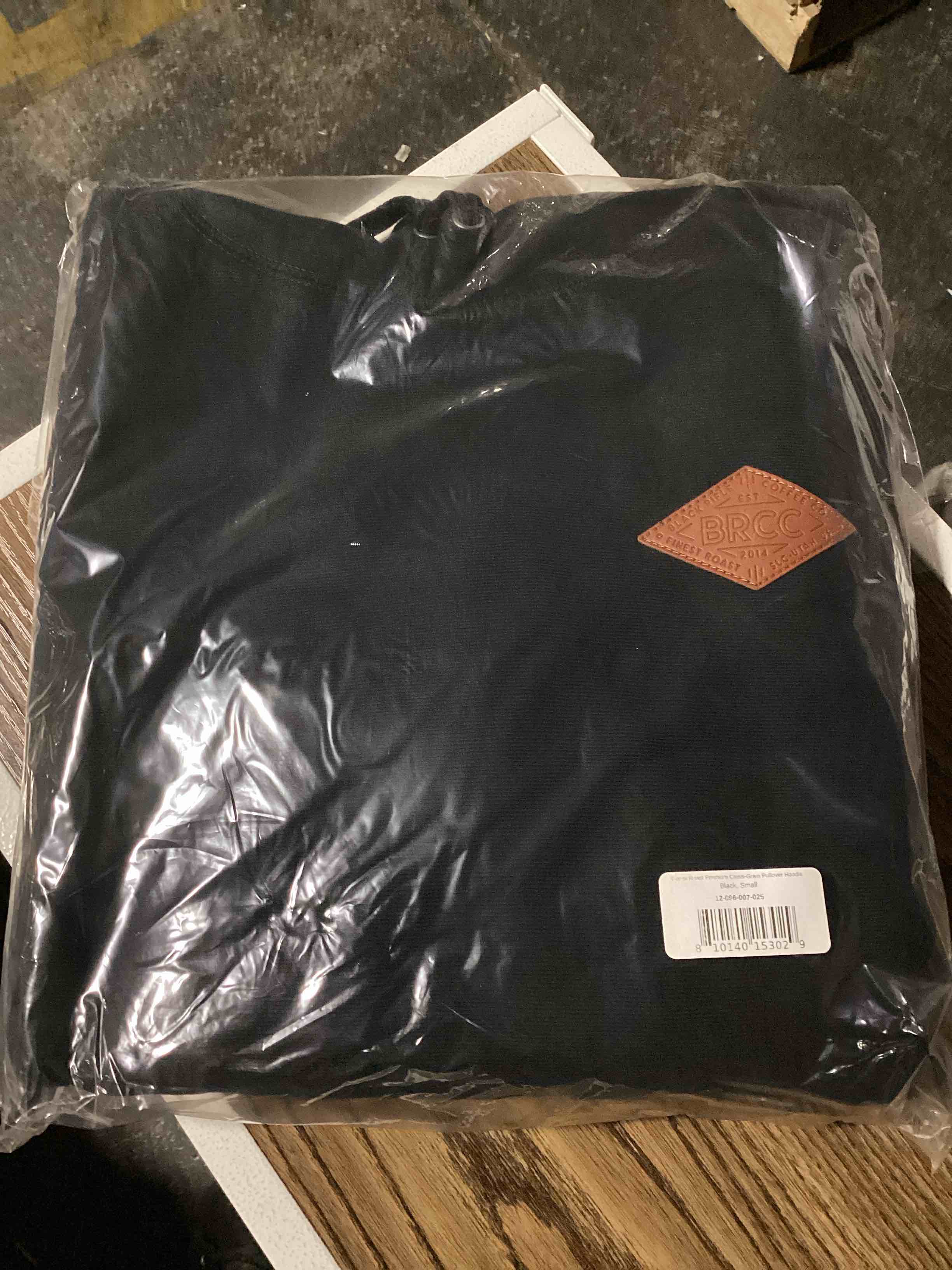 Condition photo showing New/Like New for size small black rifle coffee finest roast premium pullover hoodie 