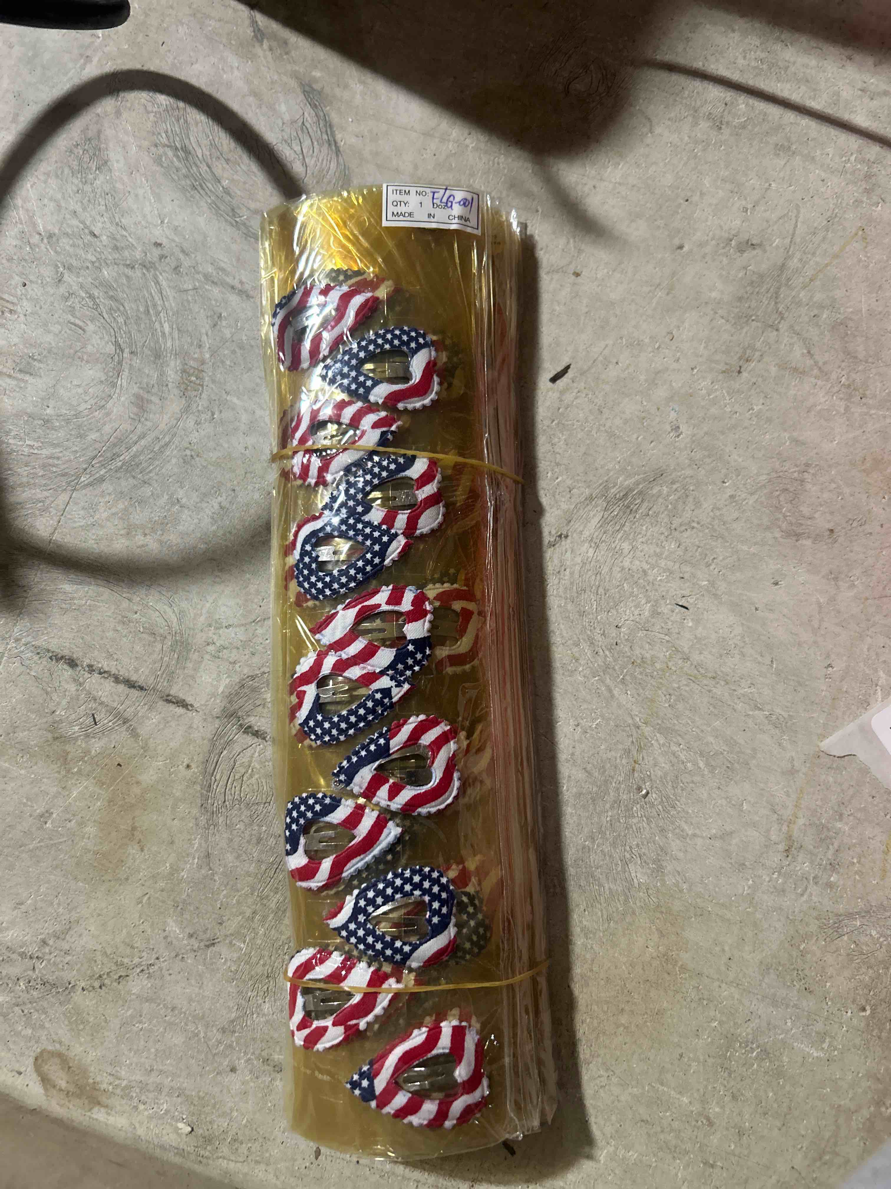 hair clips American flag 10pk