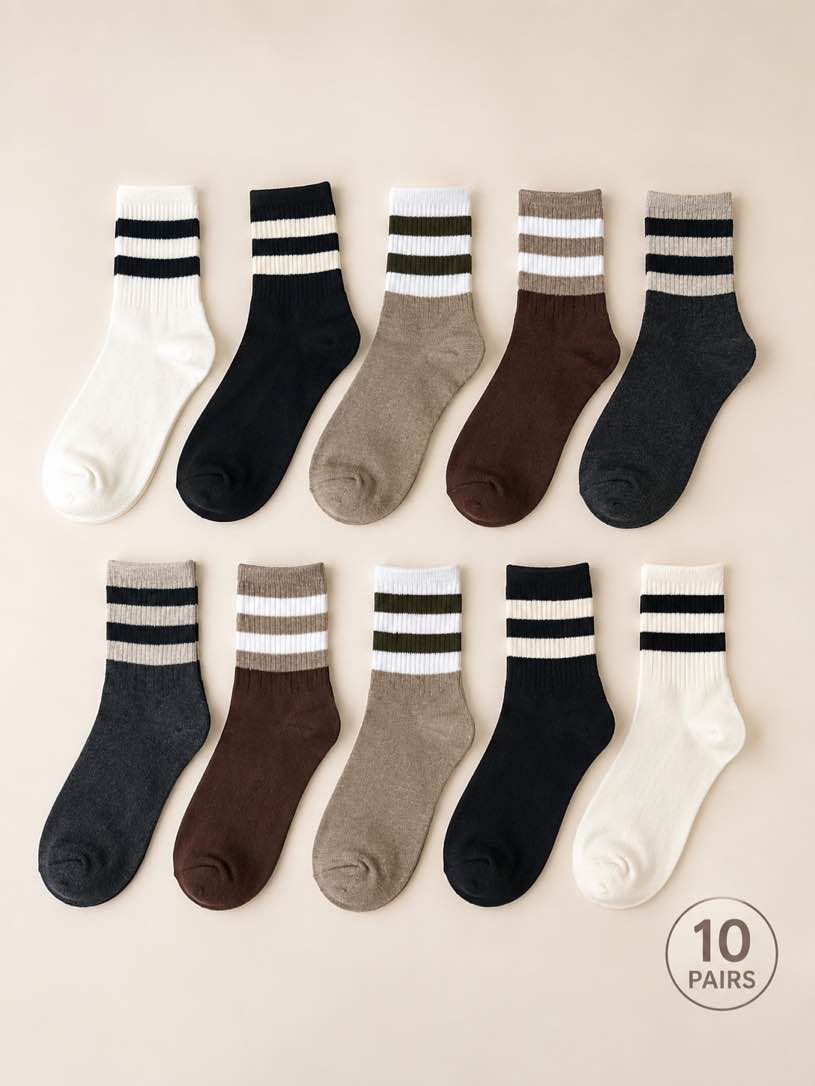 10 pairs crew socks 