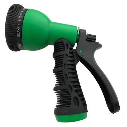 garden water hose green nozzle