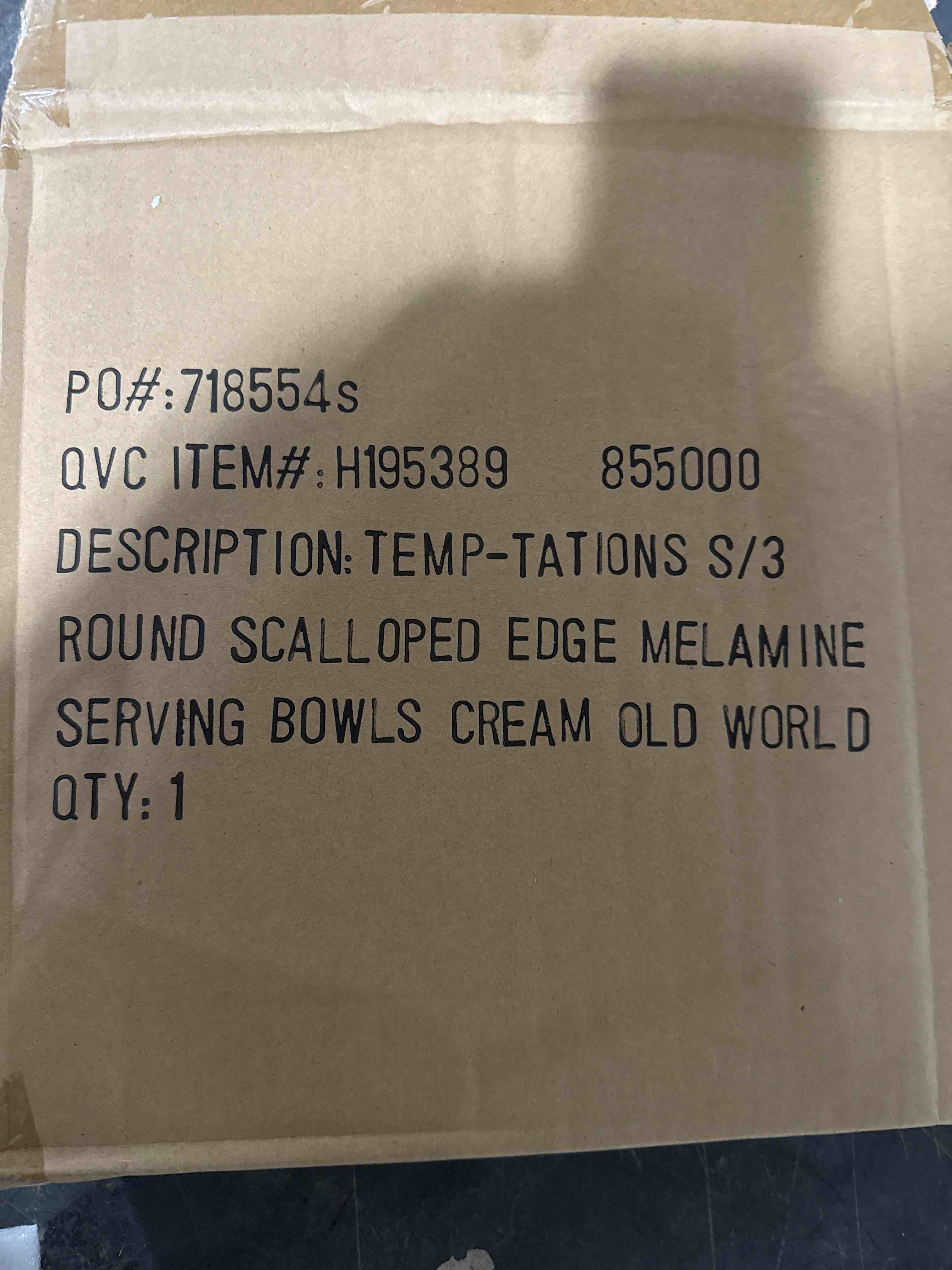 Condition photo showing Brand New for temptations three pack round scallop edge, melamine serving bowls
