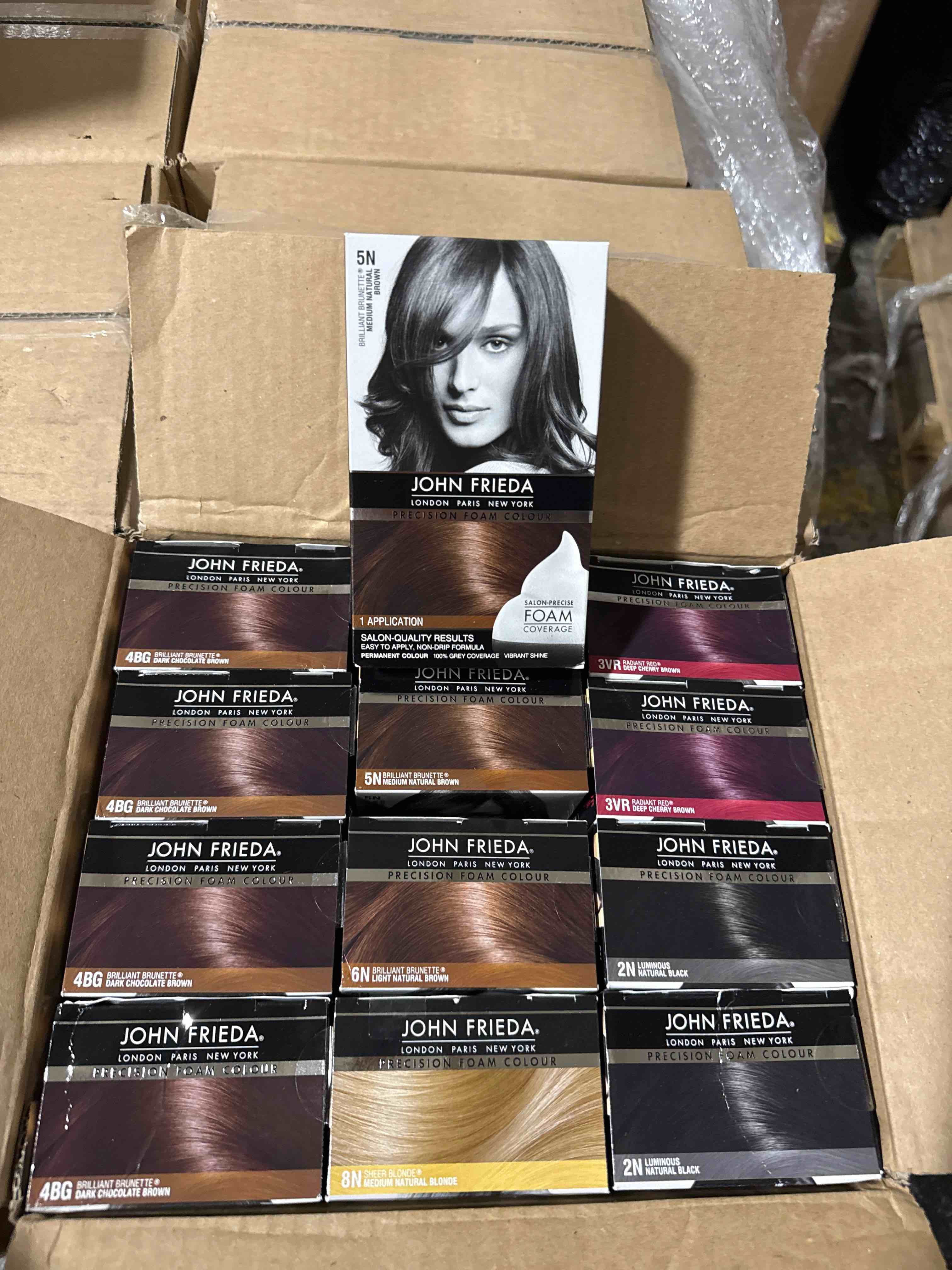 A lot of 12 assorted JOHN Frieda hair color